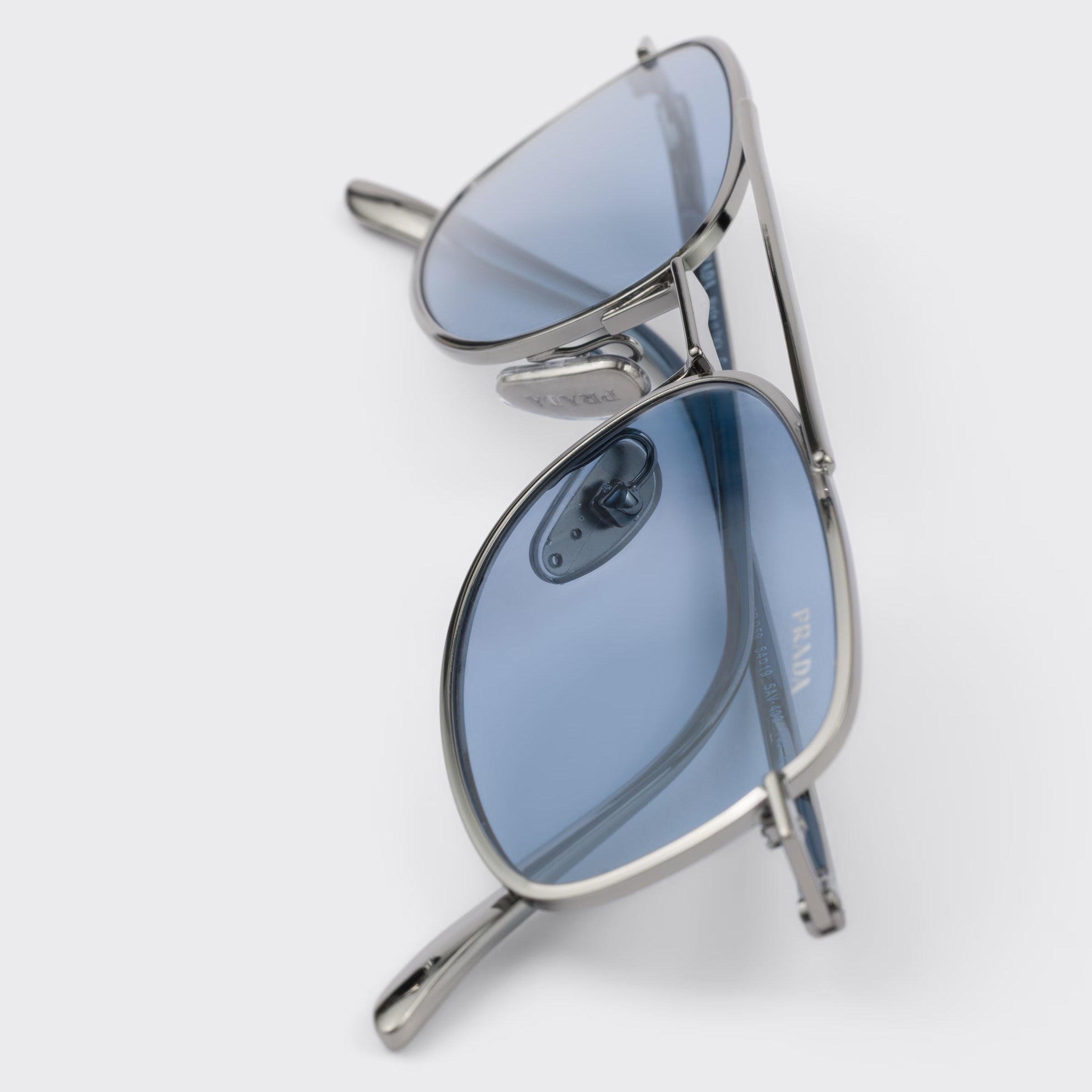 Prada Men Rctangular Frame Lead Gray Sunglasses