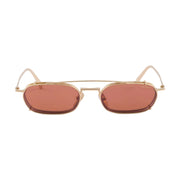 Prada Unisex Rctangular Frame Shiny Gold Sunglasses