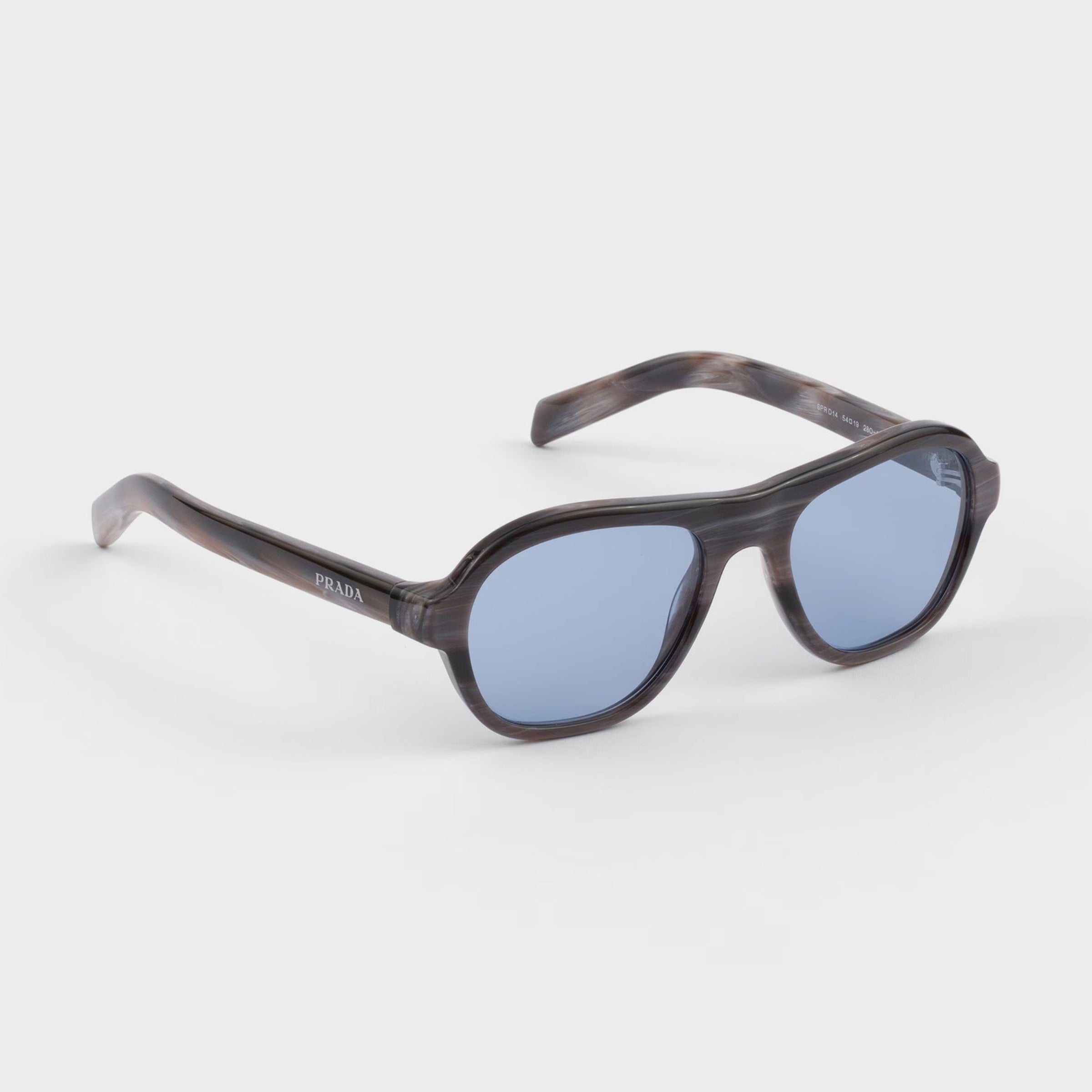 Prada Men Pilot Frame Iolite Horn Sunglasses