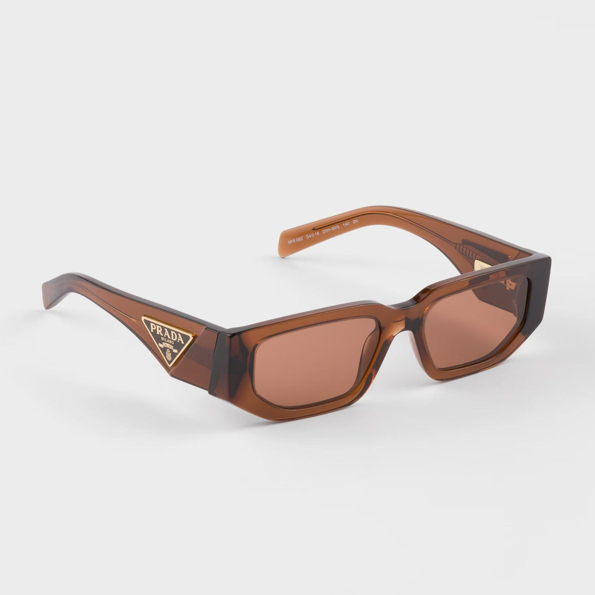 Prada Men Rctangular Frame Chocolate Brown Sunglasses