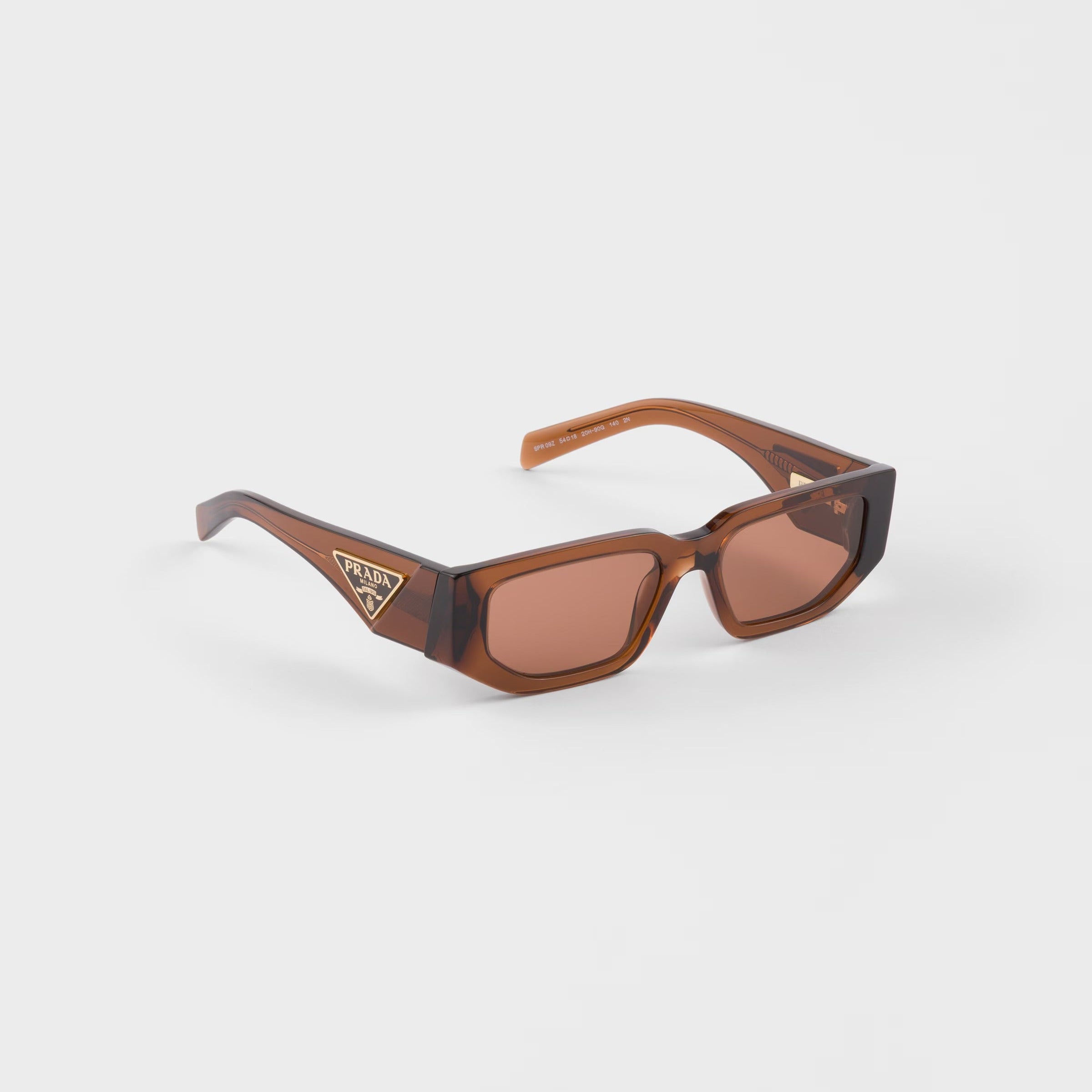 Prada Men Rctangular Frame Chocolate Brown Sunglasses