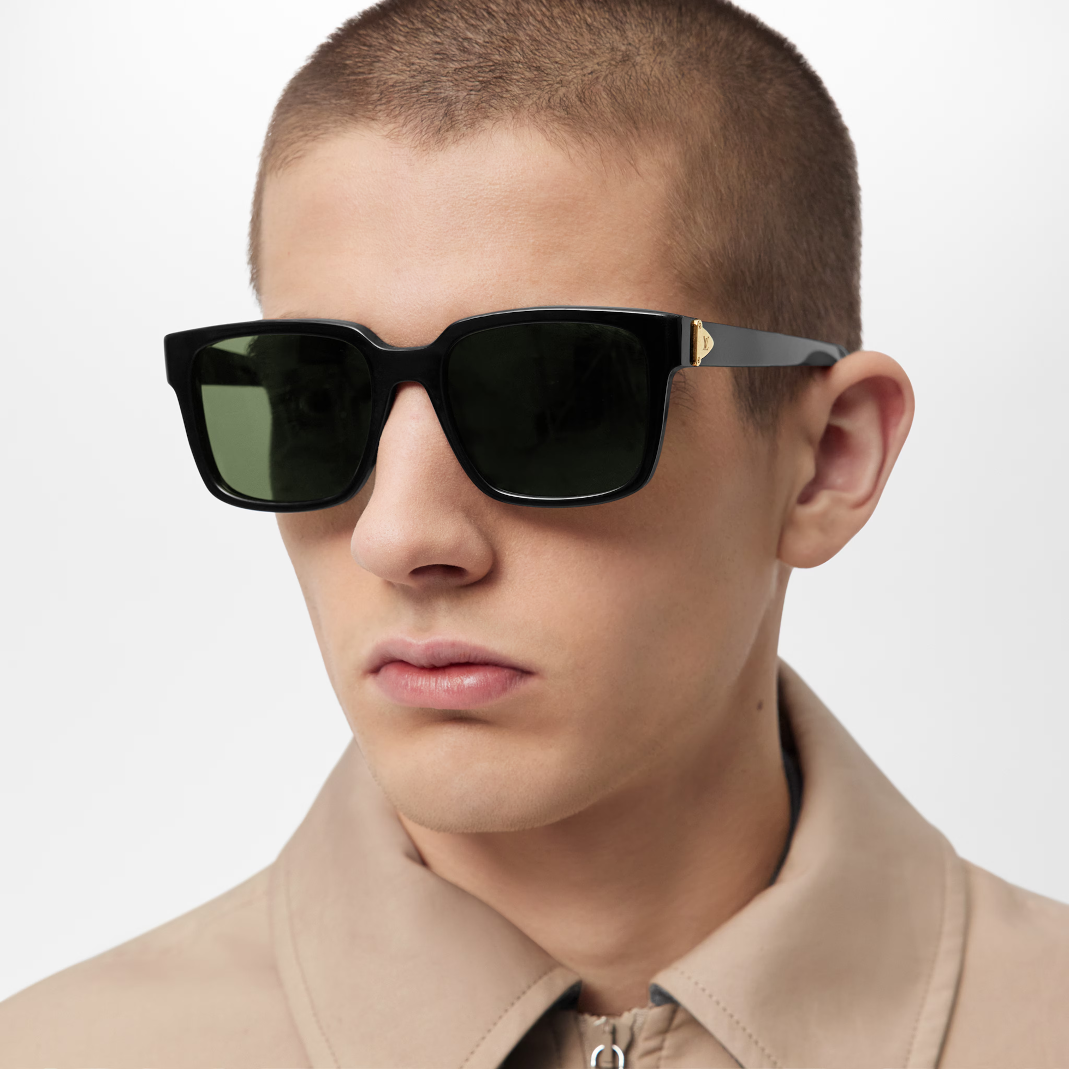 Louis Vuitton Men Sqaure Frame Jode Black Sunglasses