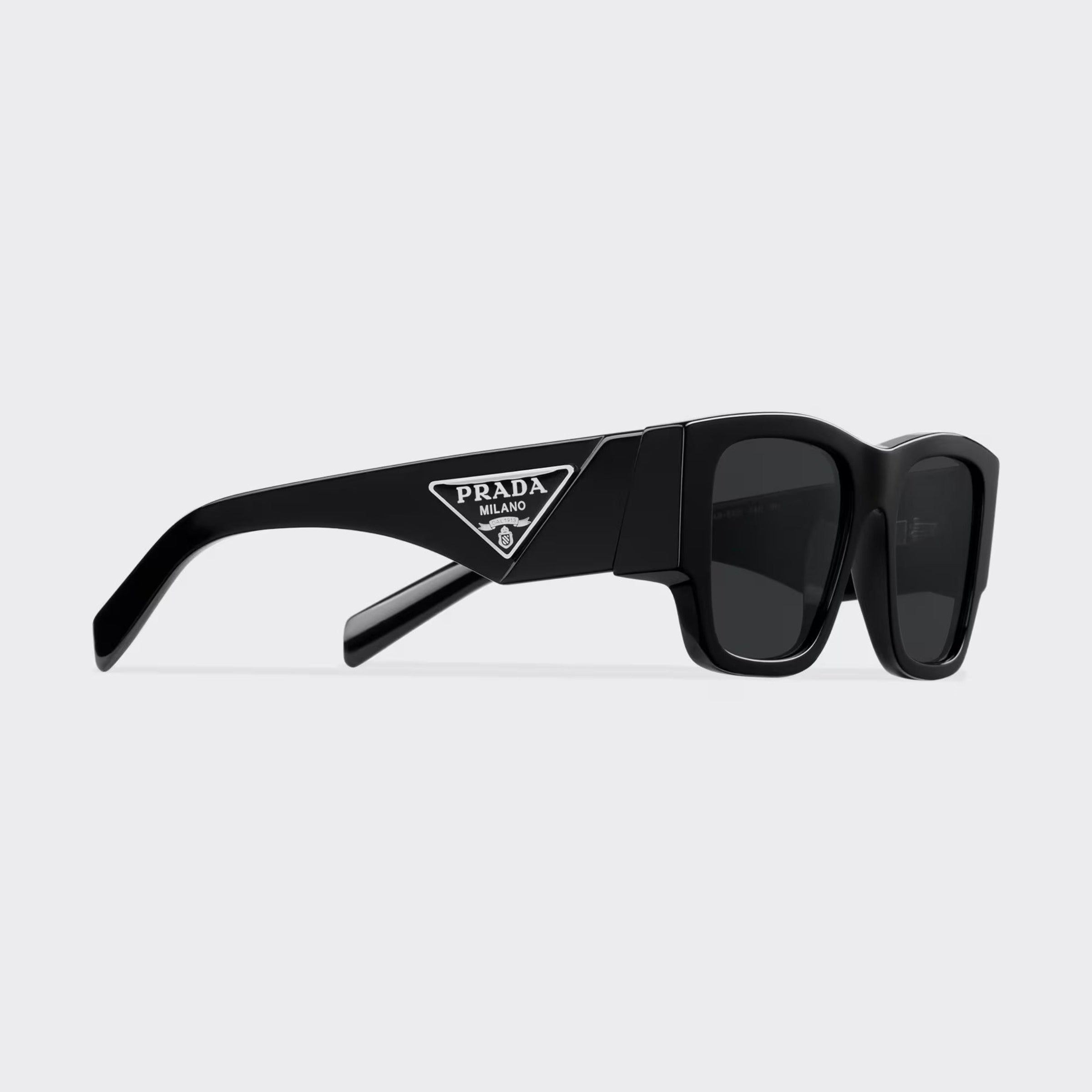 Prada Men Square Frame Dusty Black Sunglasses