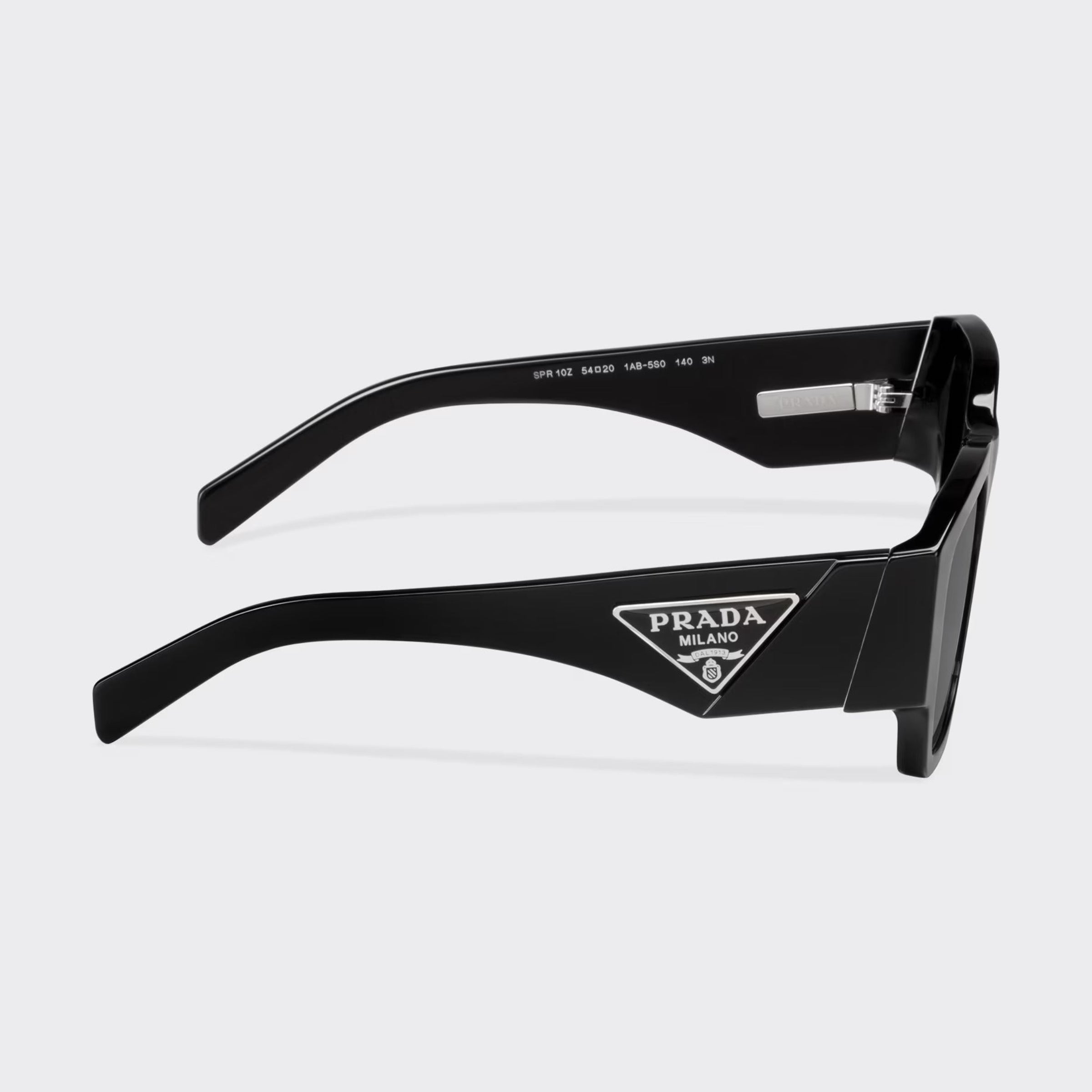 Prada Men Square Frame Dusty Black Sunglasses