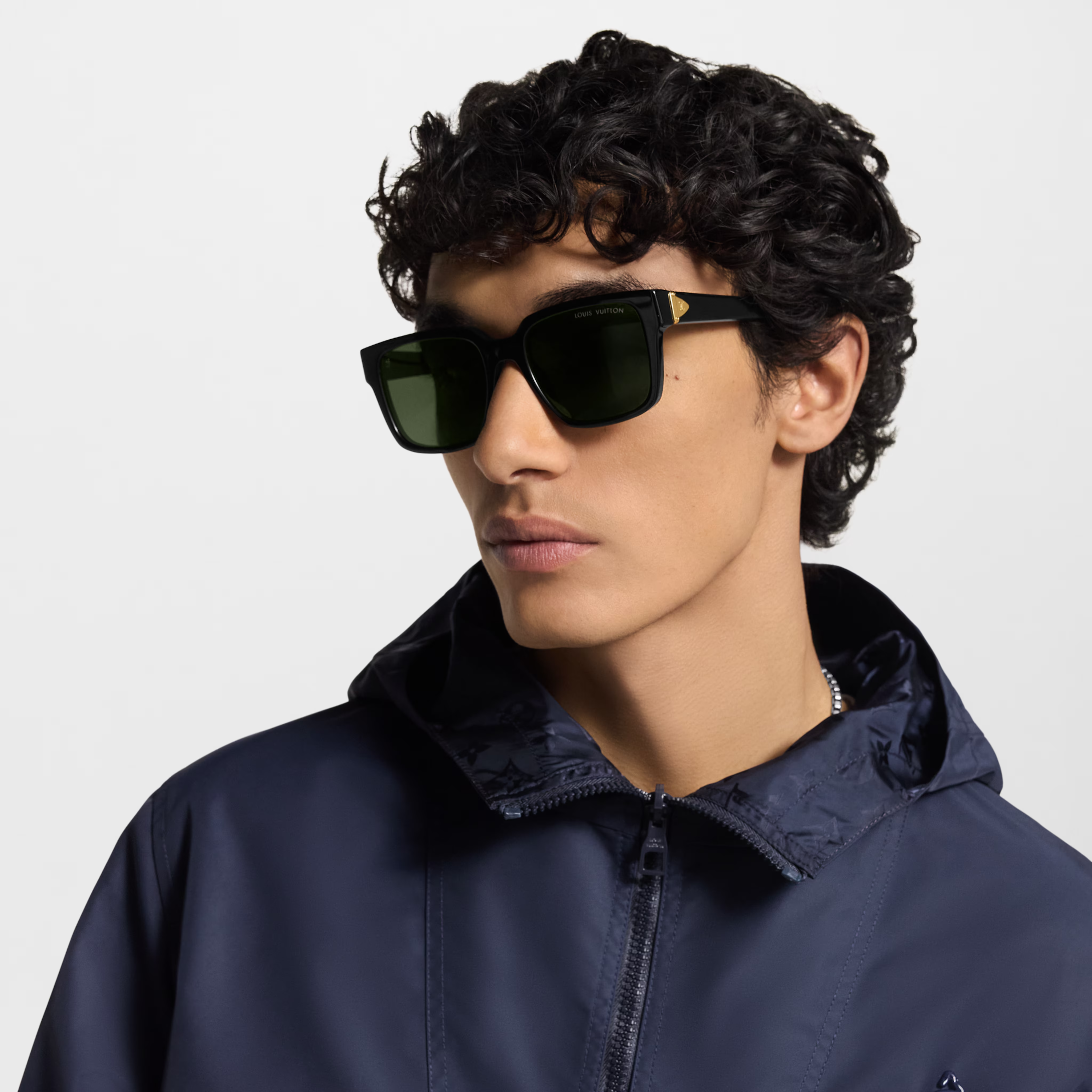Louis Vuitton Men Sqaure Frame Jode Black Sunglasses