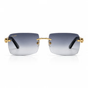 Cartier Elongated C de Motif Men Rimless Grey Sunglasses