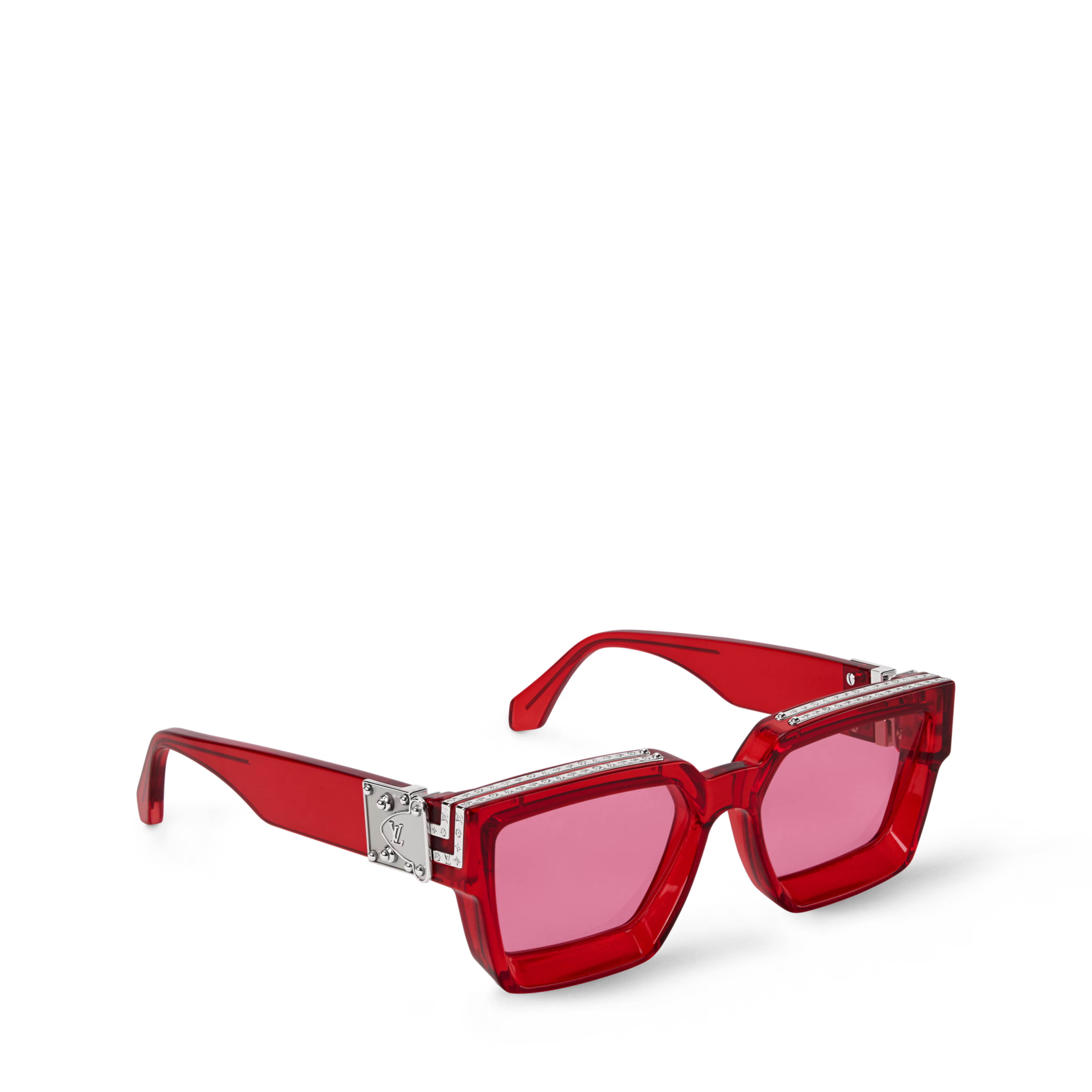 Louis Vuitton Men Square Frame Red Sunglasses