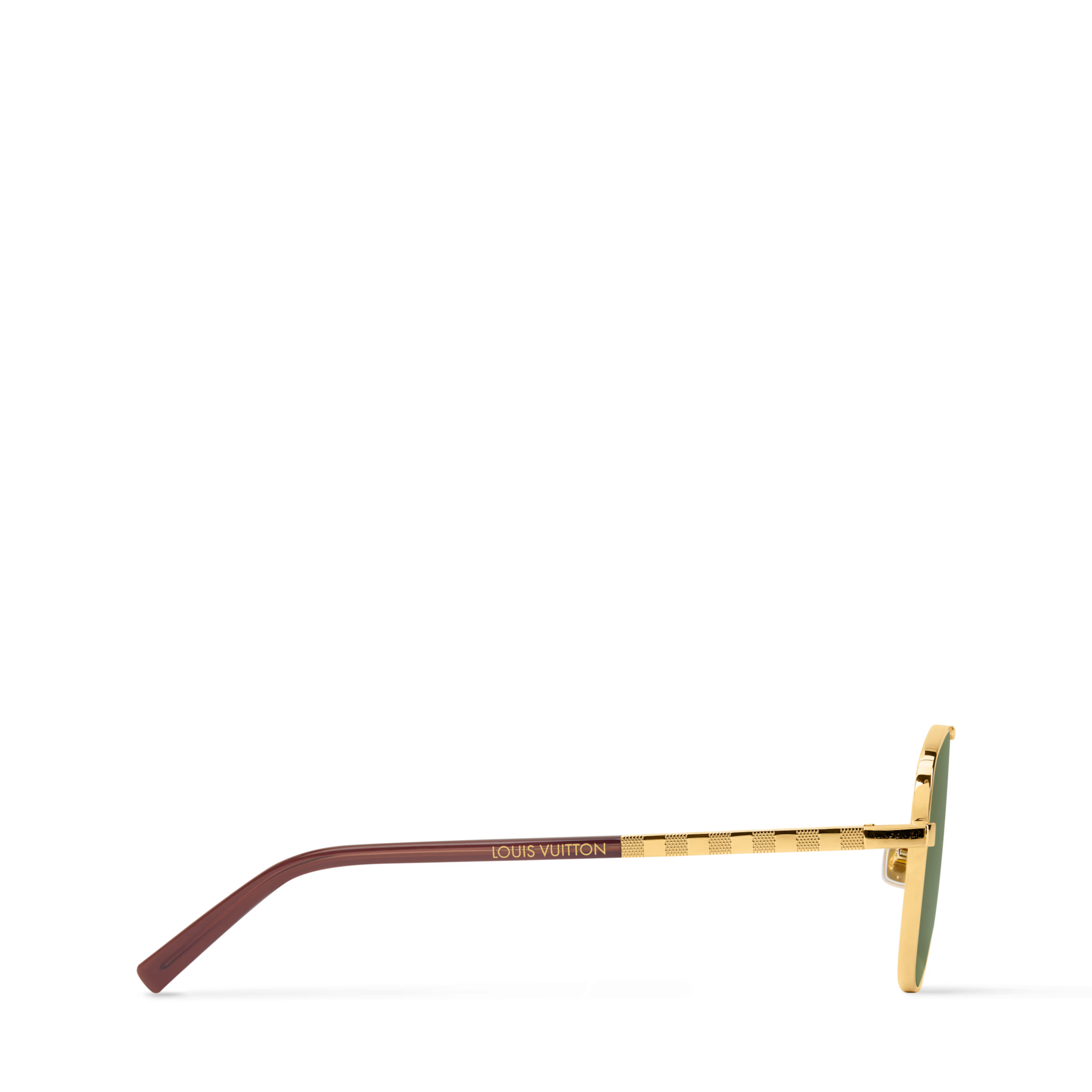 Louis Vuitton Men Pilot Frame Metallic Gold Sunglasses
