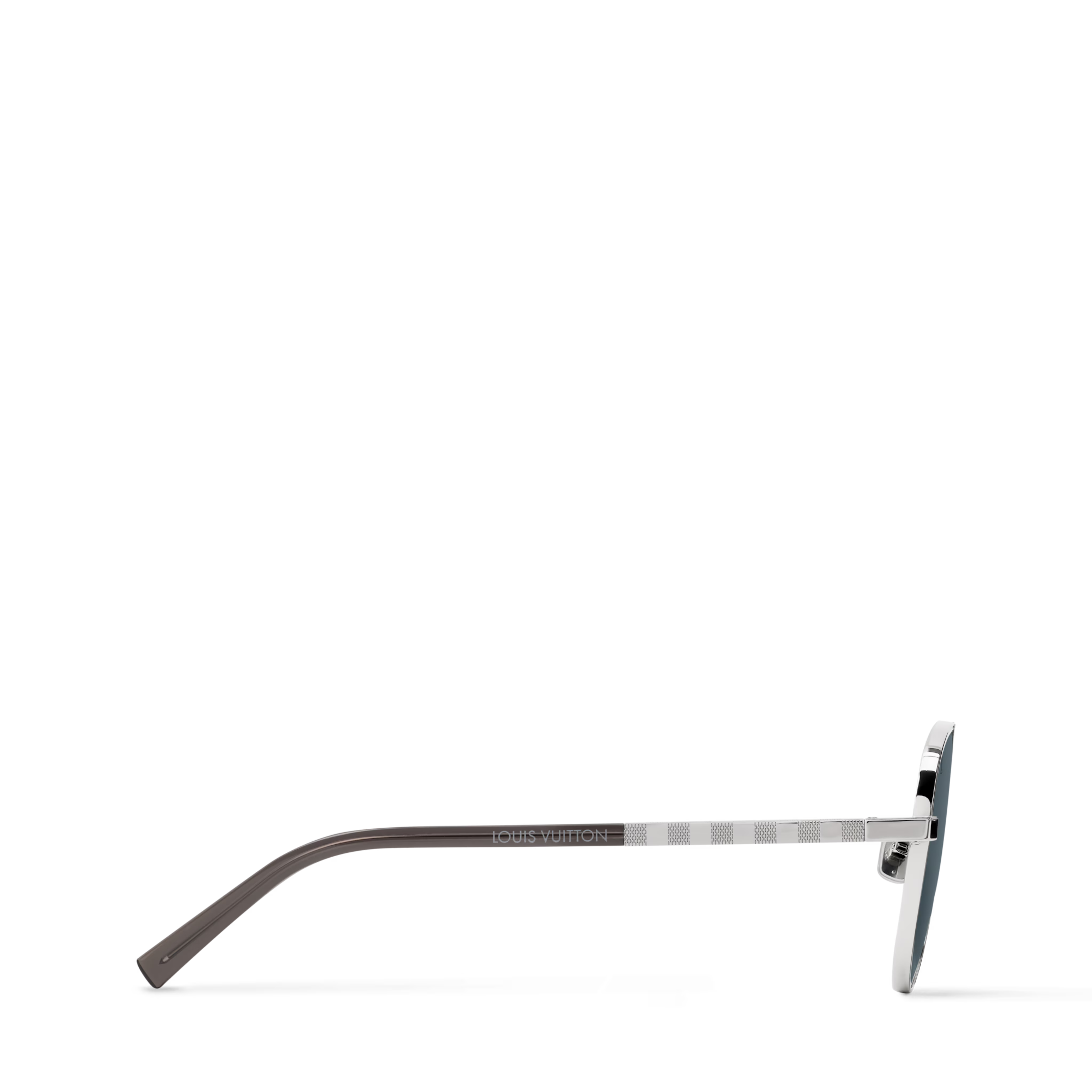 Louis Vuitton Men Pilot Frame Silver Sunglasses