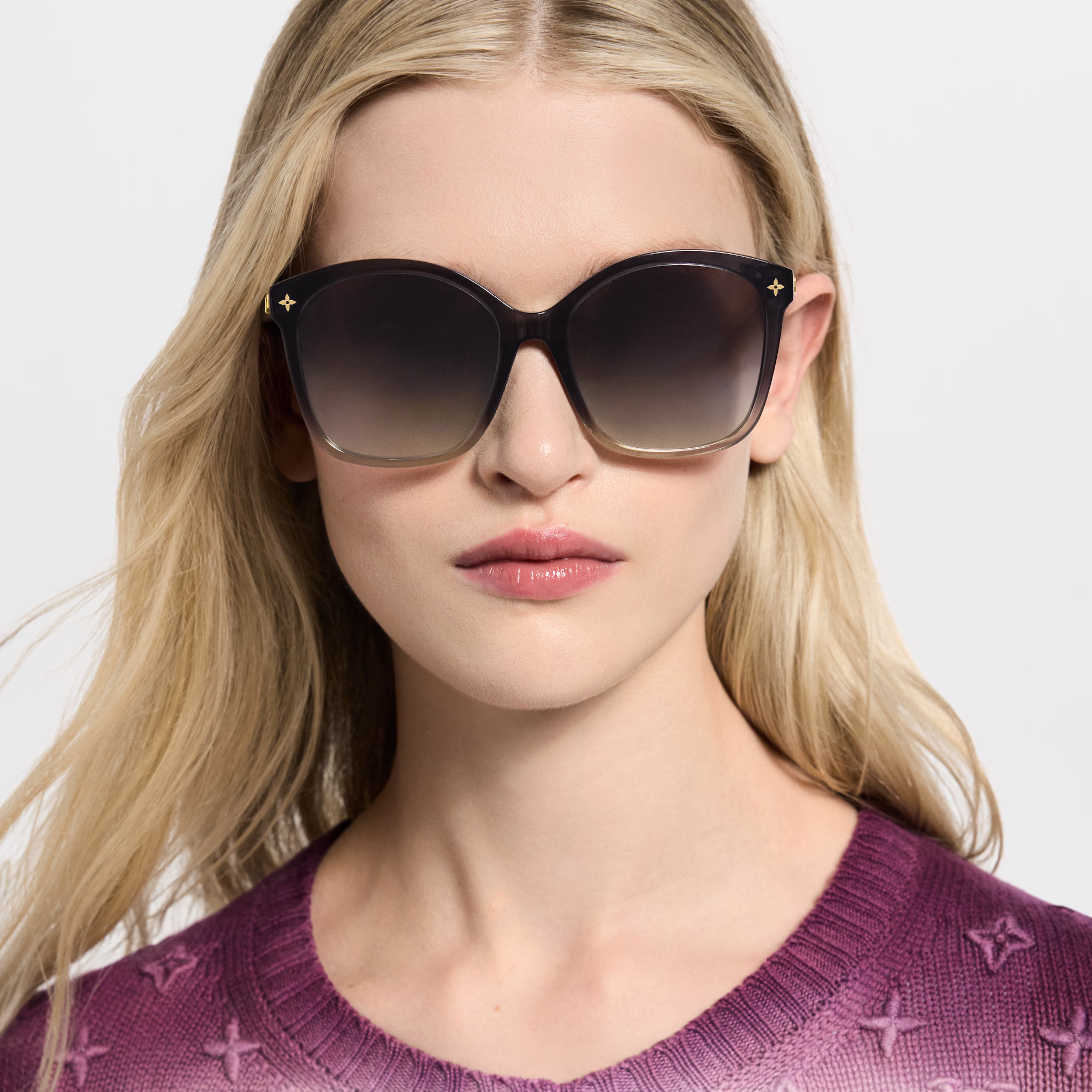 Louis Vuitton Women Cat Eye Frame Grey Sunglasses