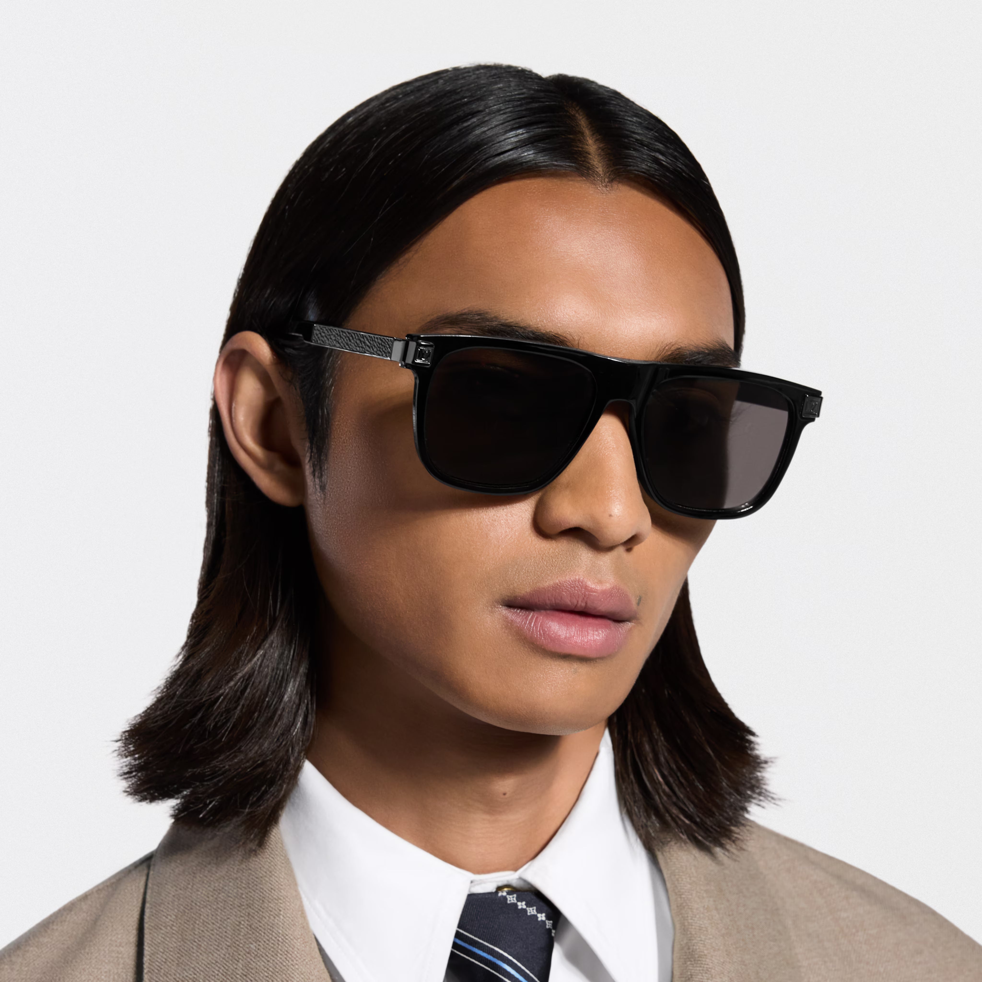 Louis Vuitton Men Square Frame Dusty Black Sunglasses