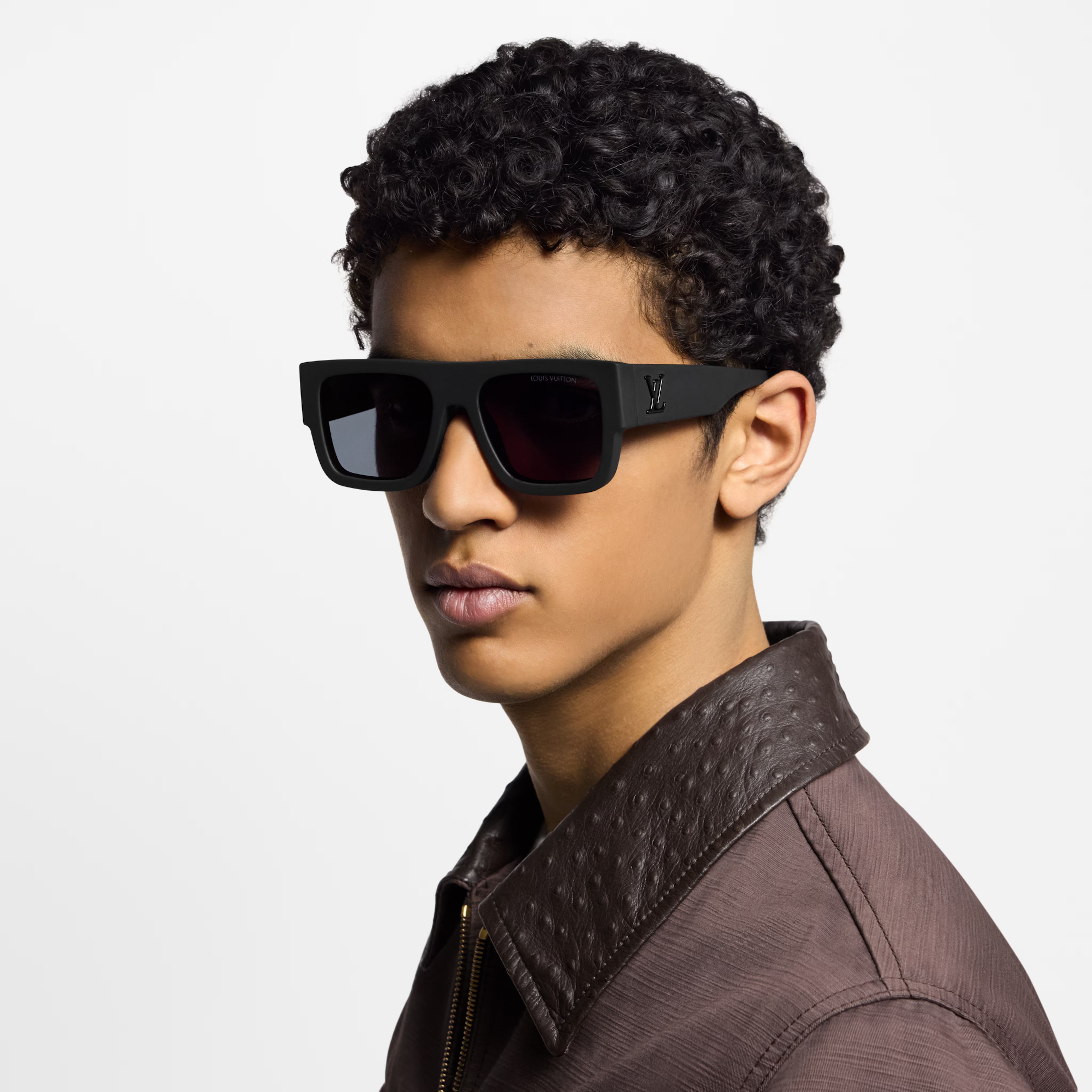 Louis Vuitton Men Square Frame Matt Black Sunglasses