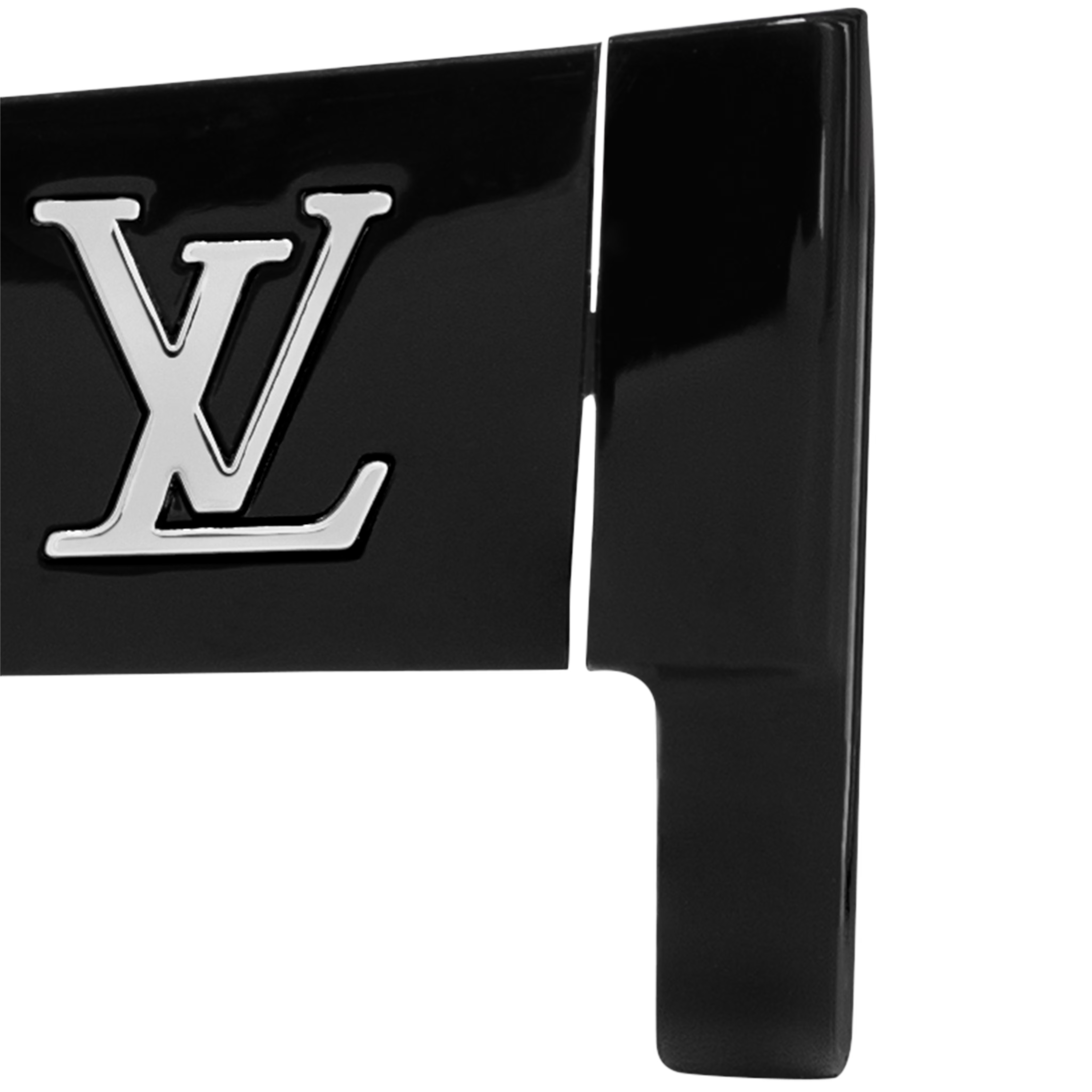 Louis Vuitton Men Square Frame Matt Shiny Black Sunglasses