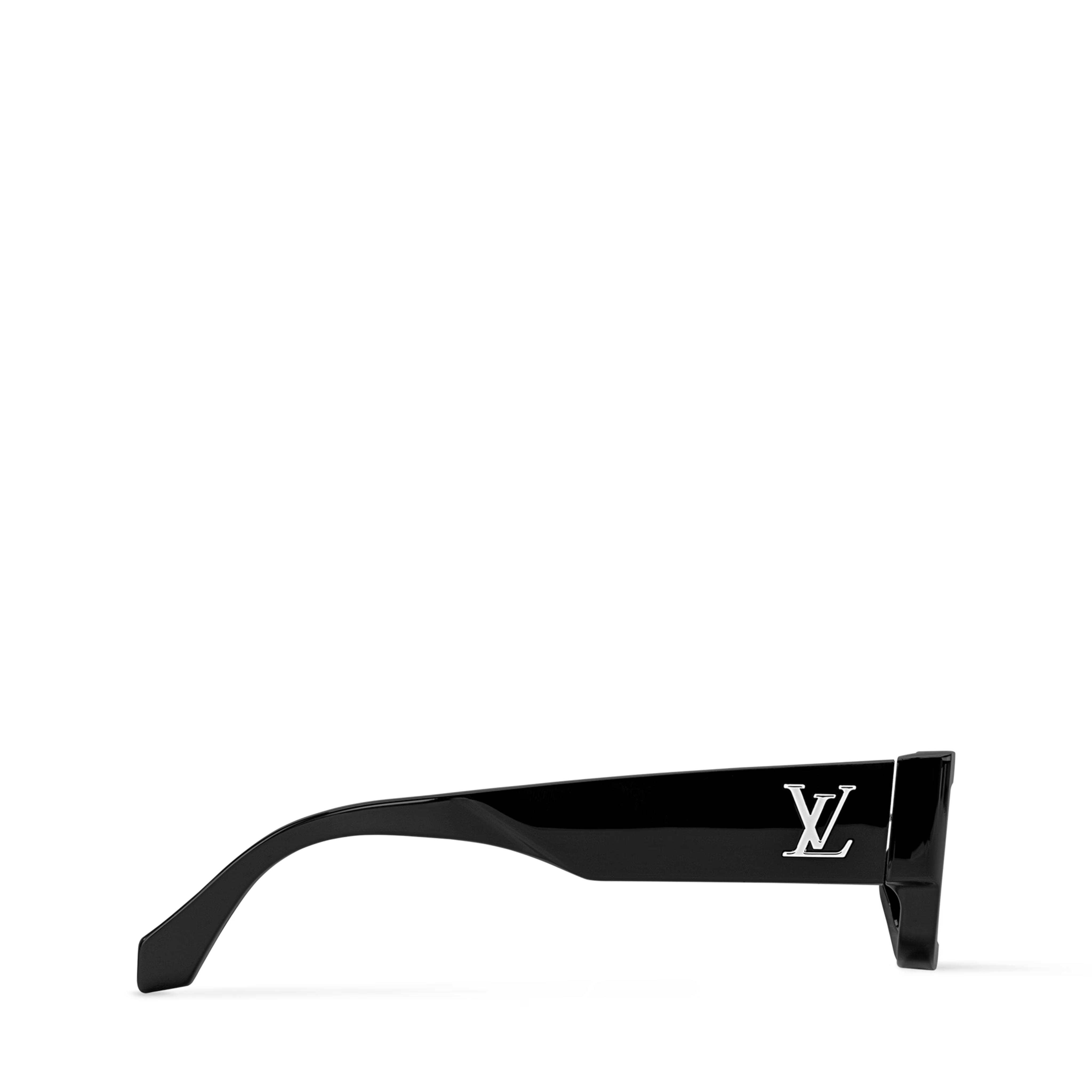 Louis Vuitton Men Square Frame Matt Shiny Black Sunglasses