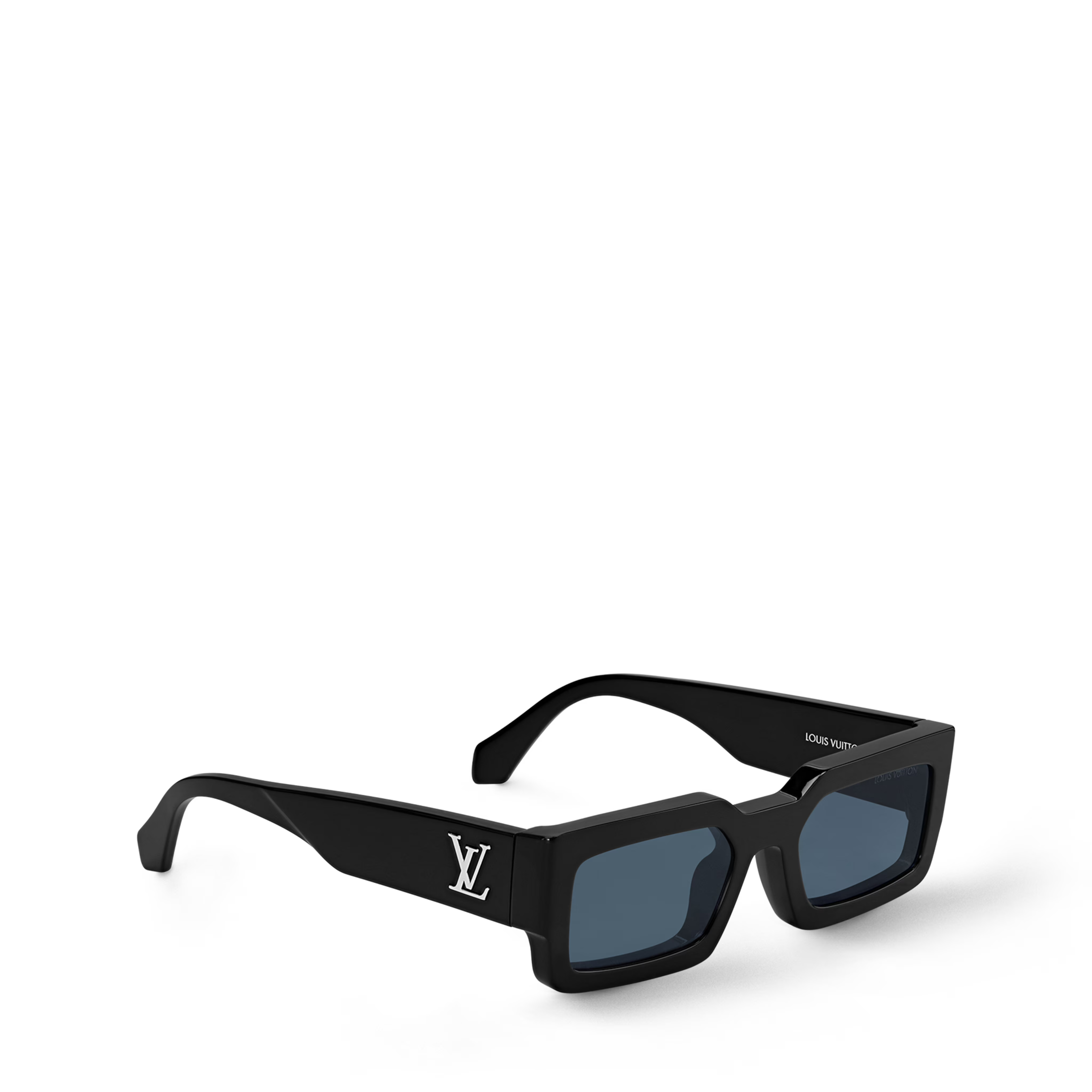 Louis Vuitton Men Square Frame Matt Shiny Black Sunglasses