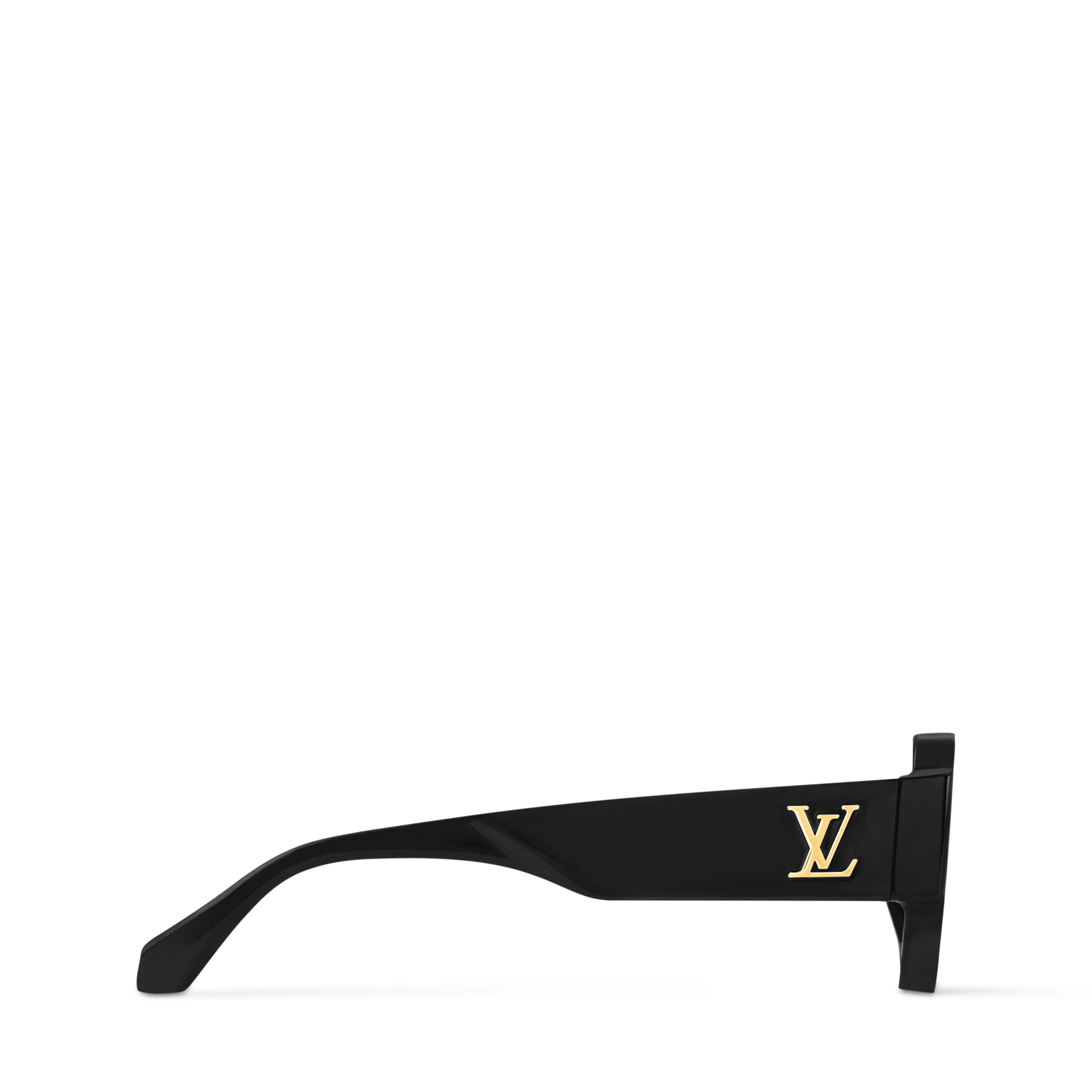 Louis Vuitton Men Round Square Frame Black Sunglasses