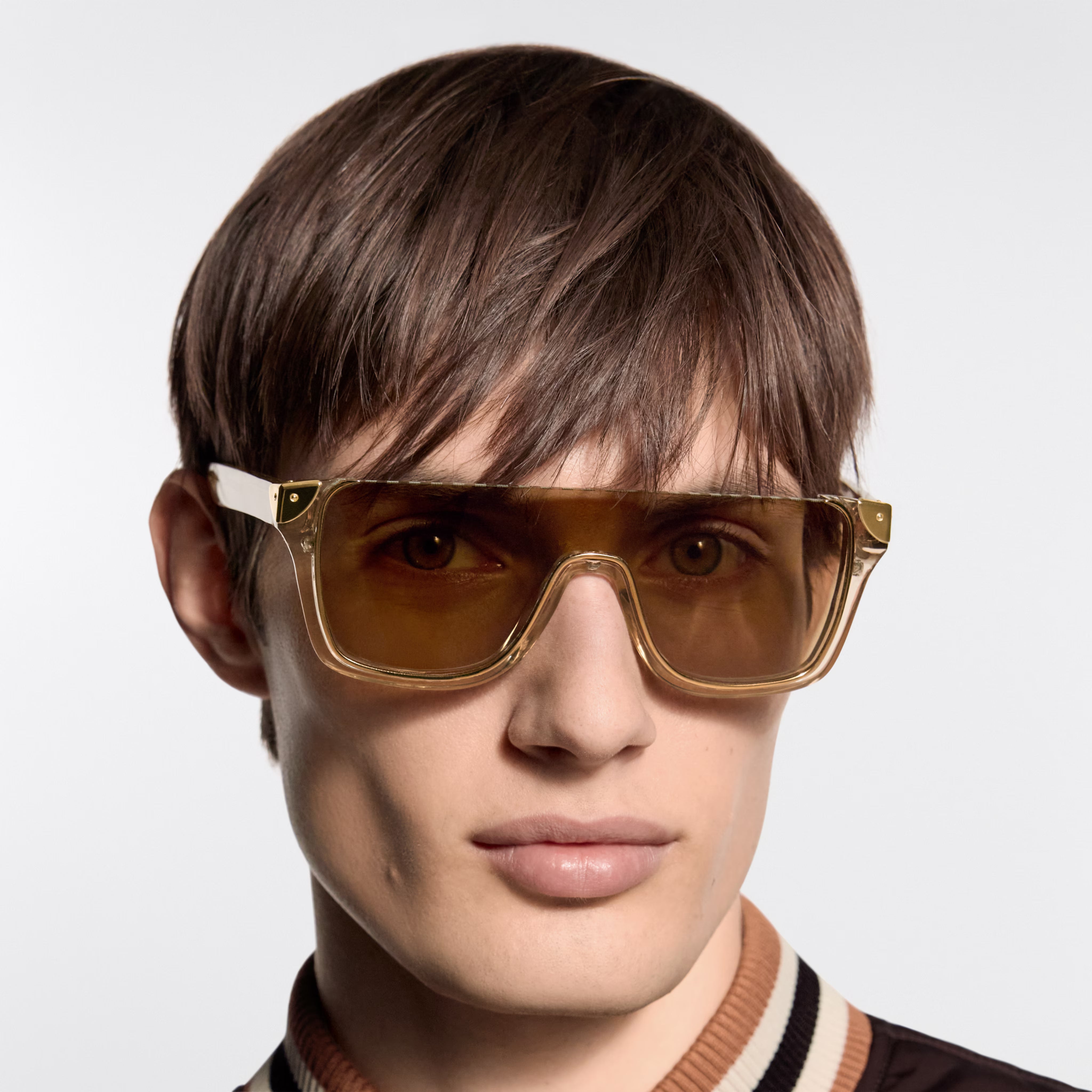 Louis Vuitton Men Mask  Frame Crystal Champagne Sunglasses