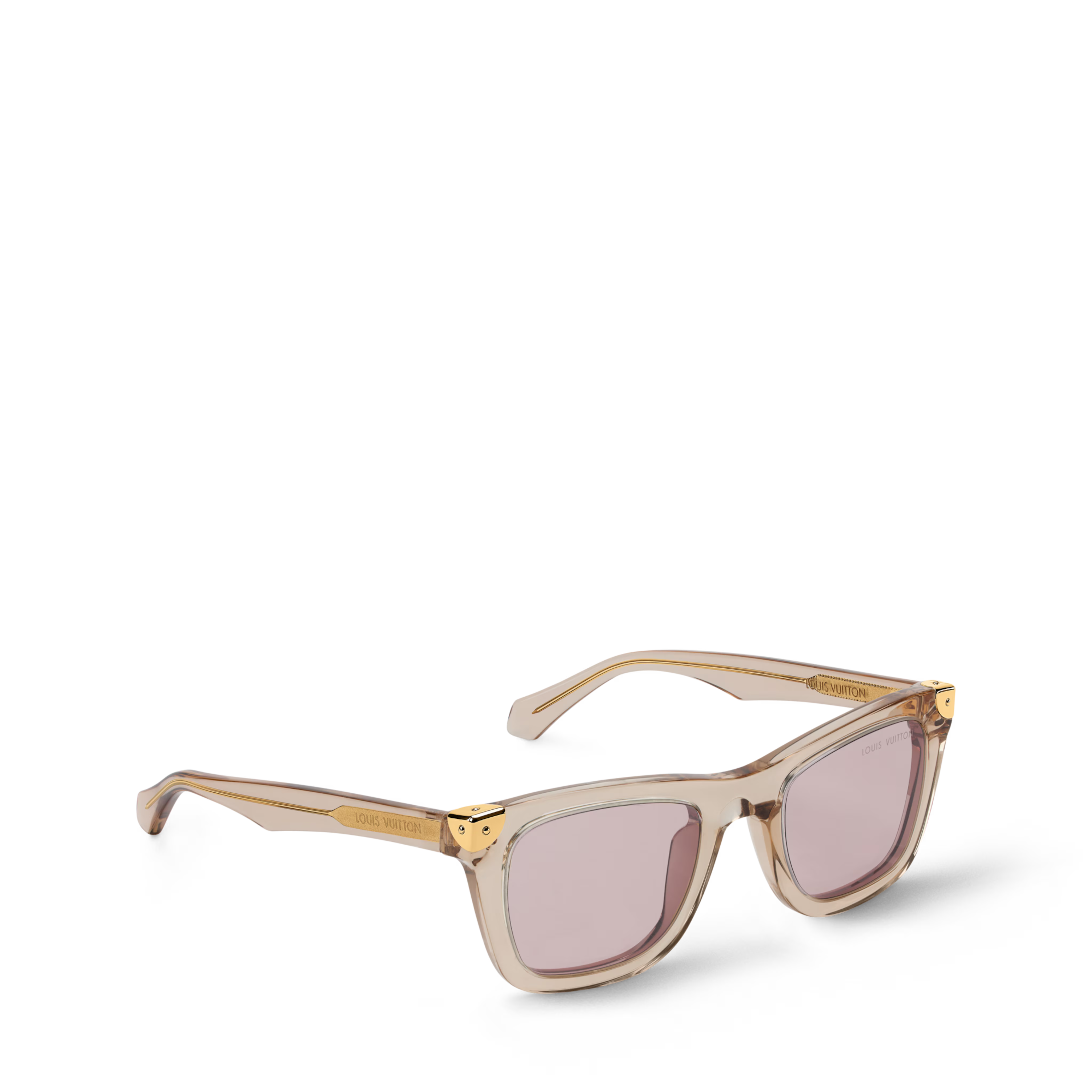 Louis Vuitton Men Square Frame Crystal Sunglasses