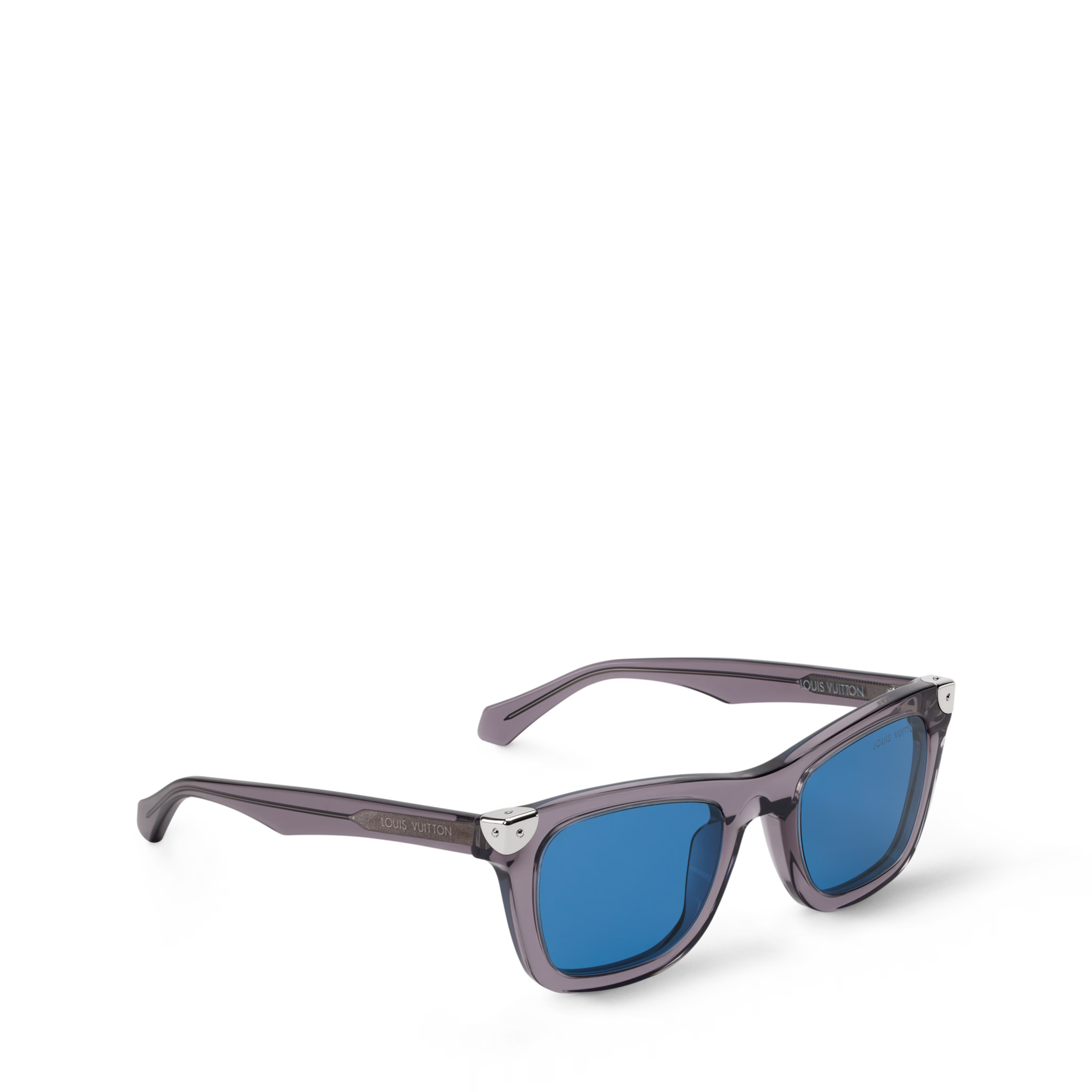 Louis Vuitton Men Square Frame Crystal Grey Sunglasses