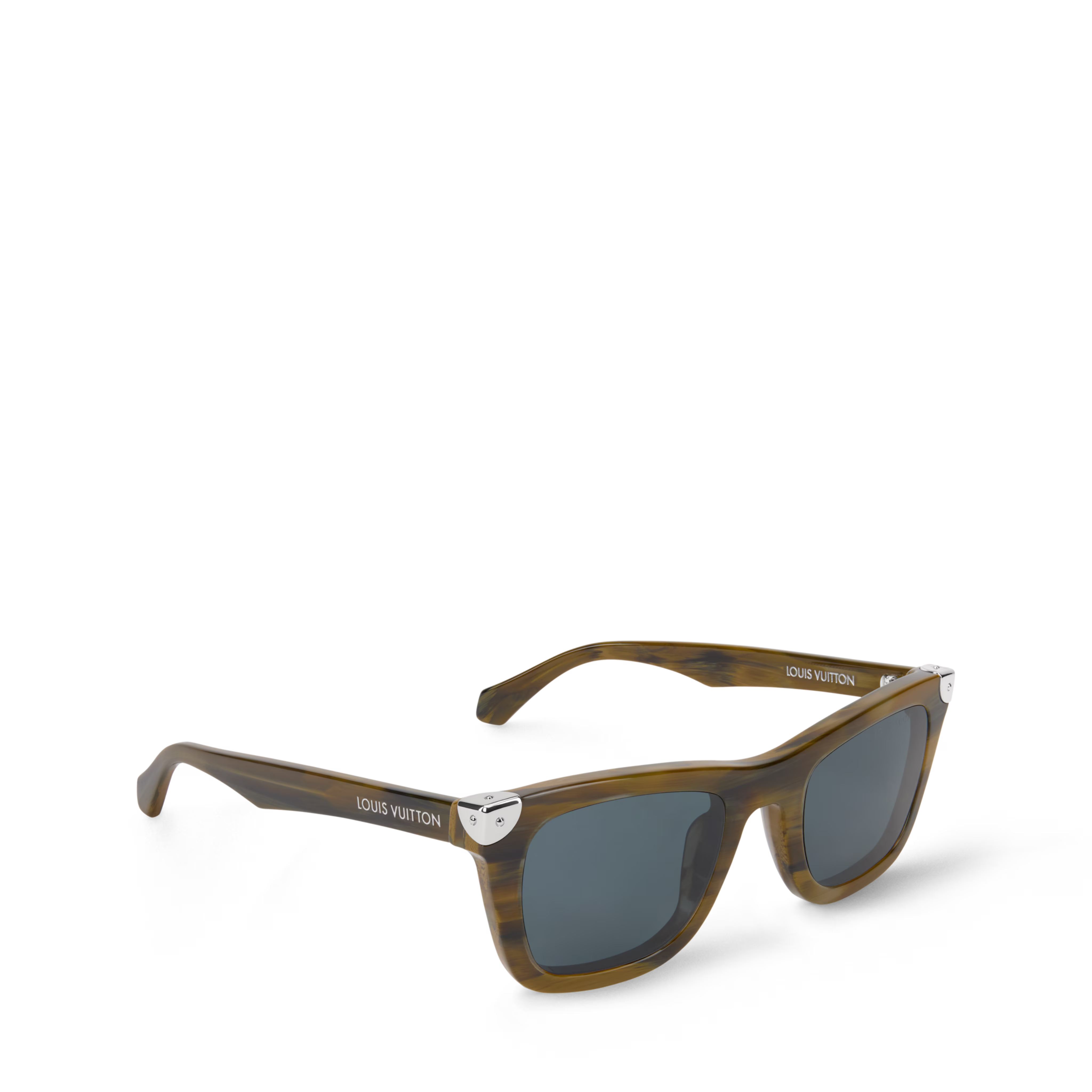 Louis Vuitton Men Square Frame Green Sunglasses