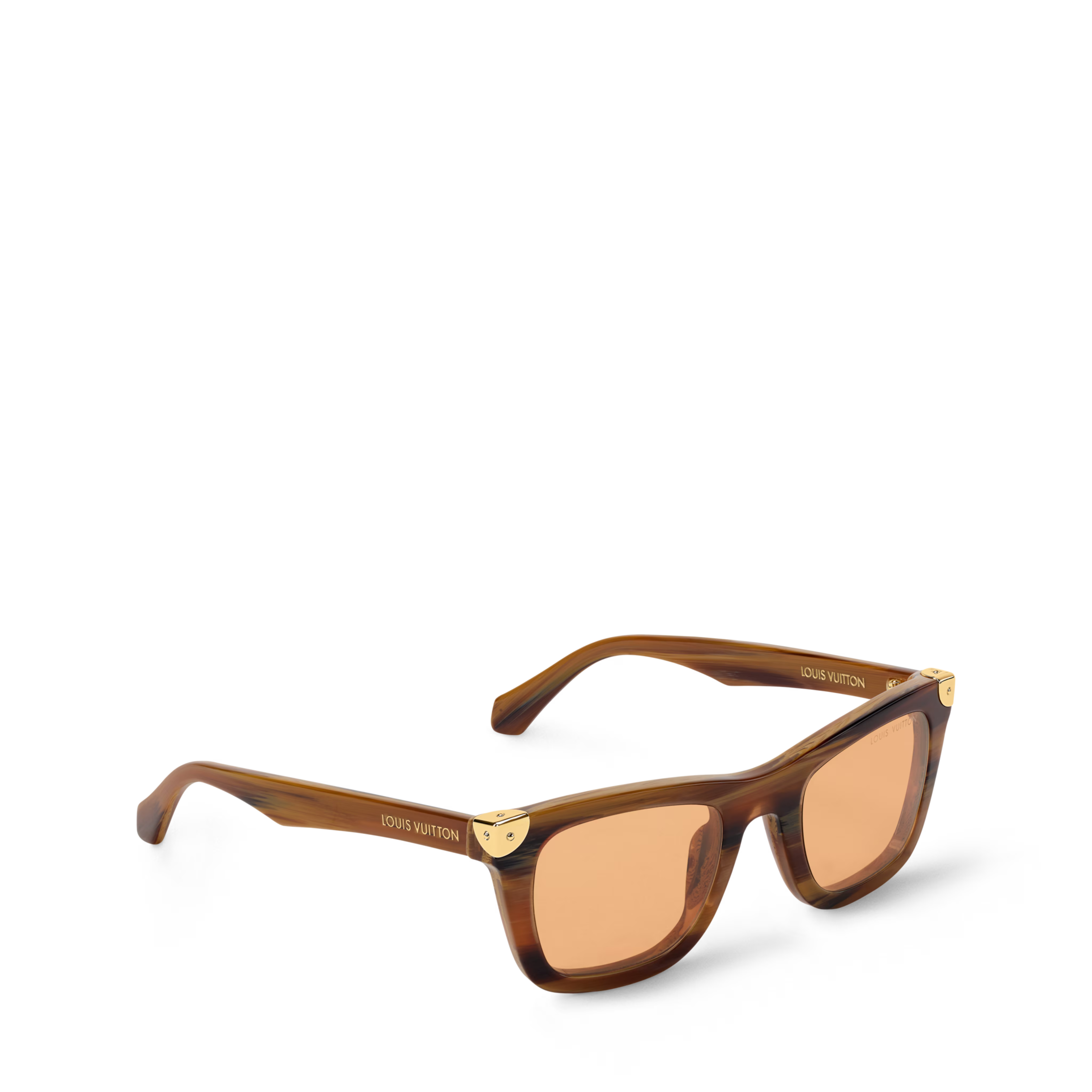 Louis Vuitton Men Square Frame Light Brwon Sunglasses