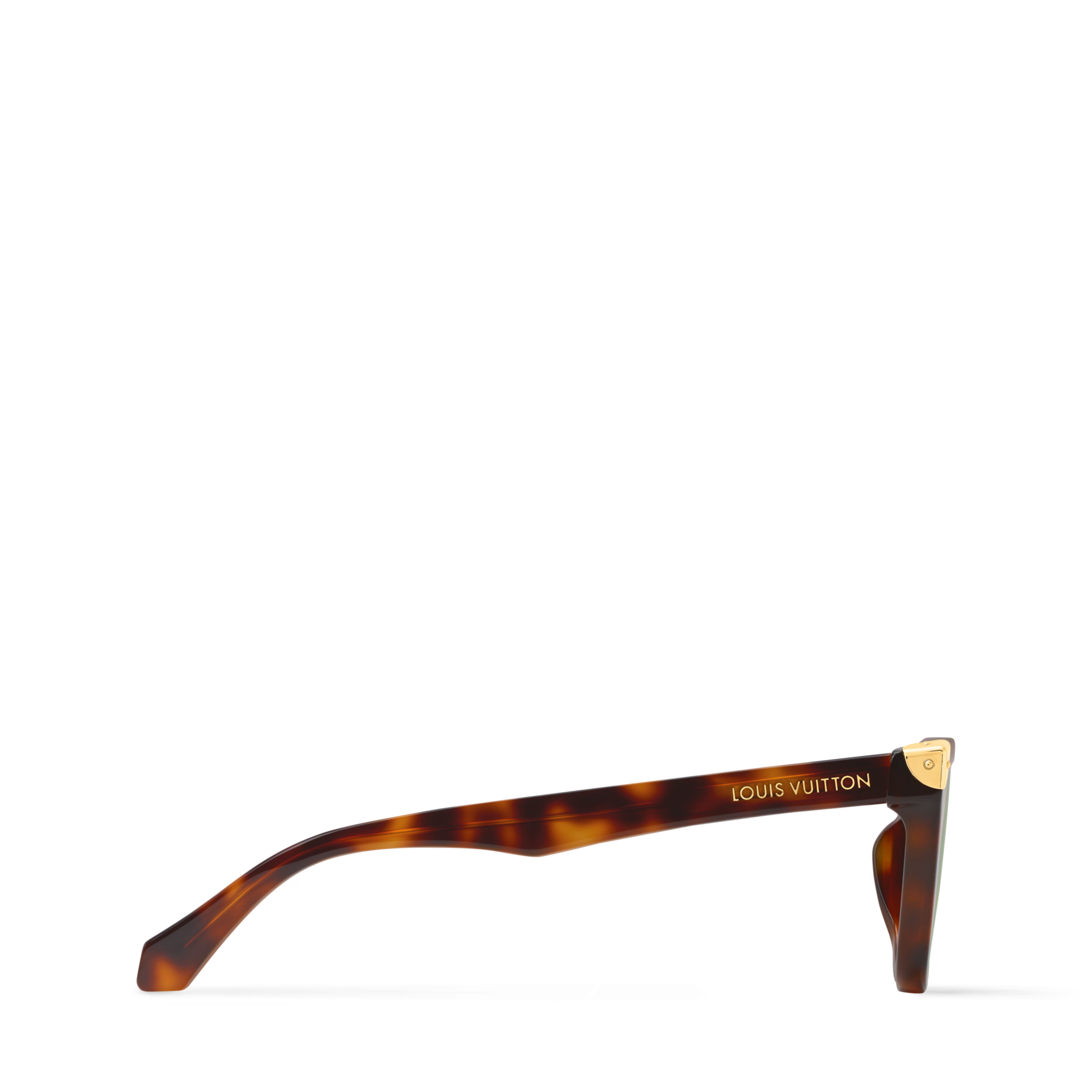Louis Vuitton Men Square Frame Tortoise Sunglasses