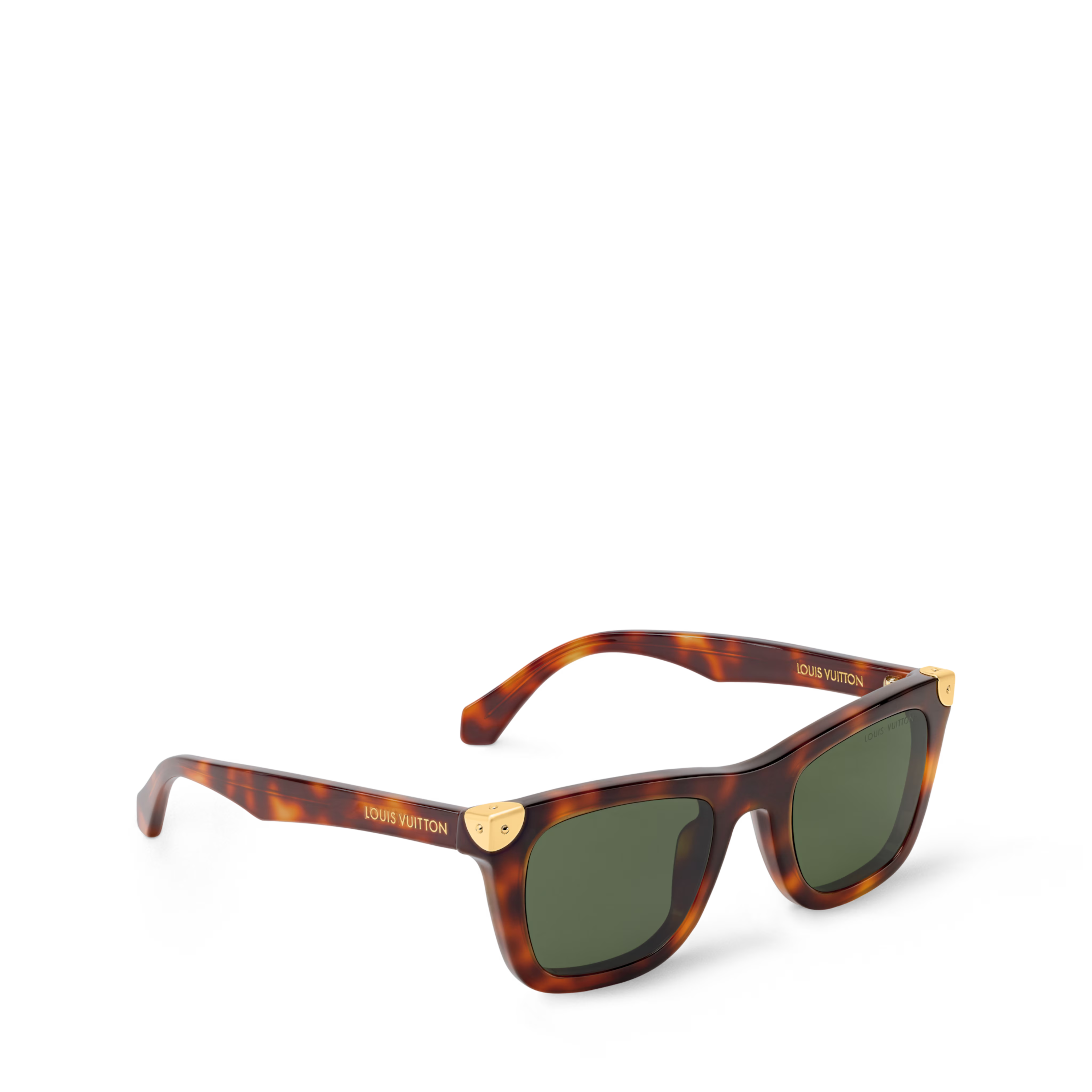 Louis Vuitton Men Square Frame Tortoise Sunglasses