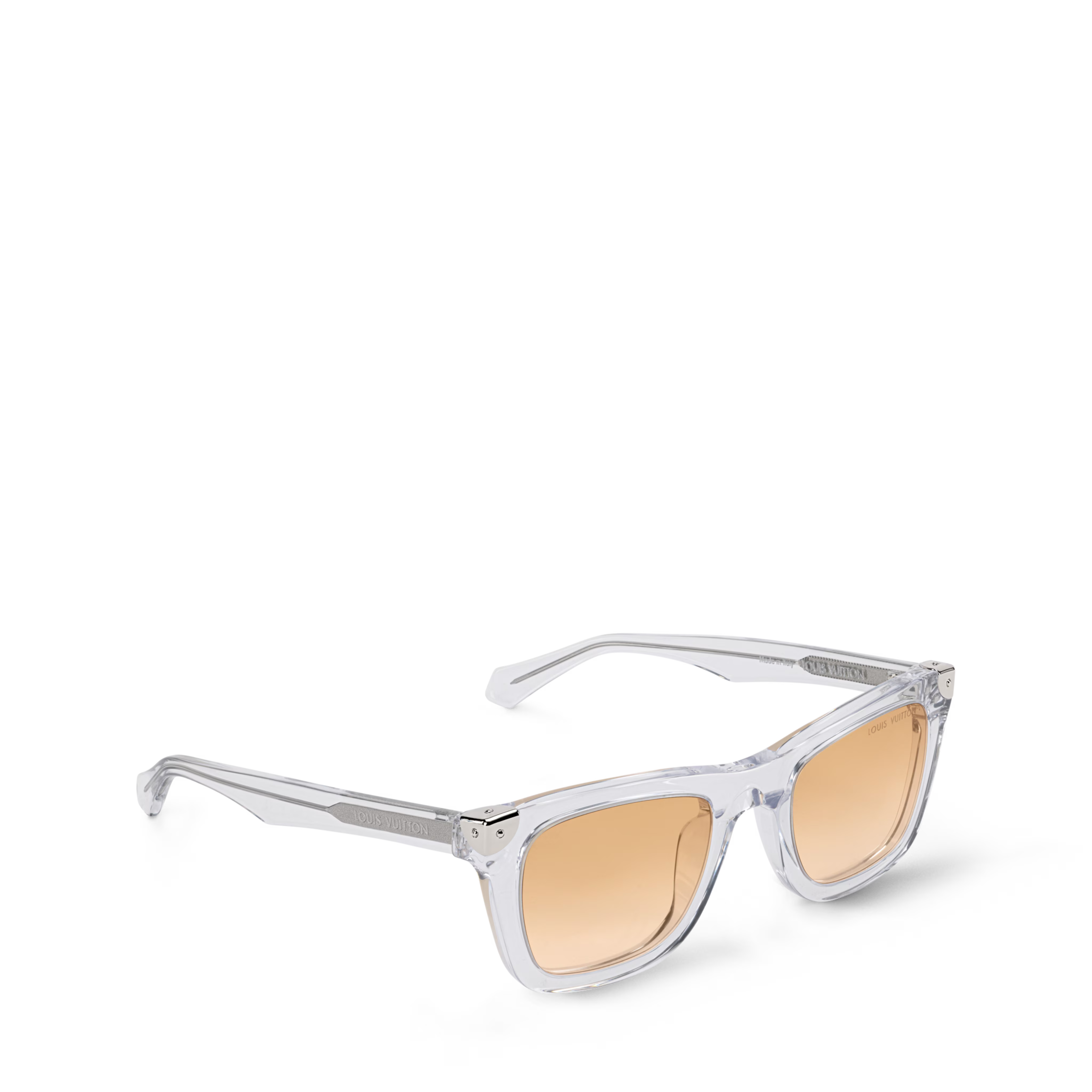 Louis Vuitton Men Square Frame Transparent Sunglasses