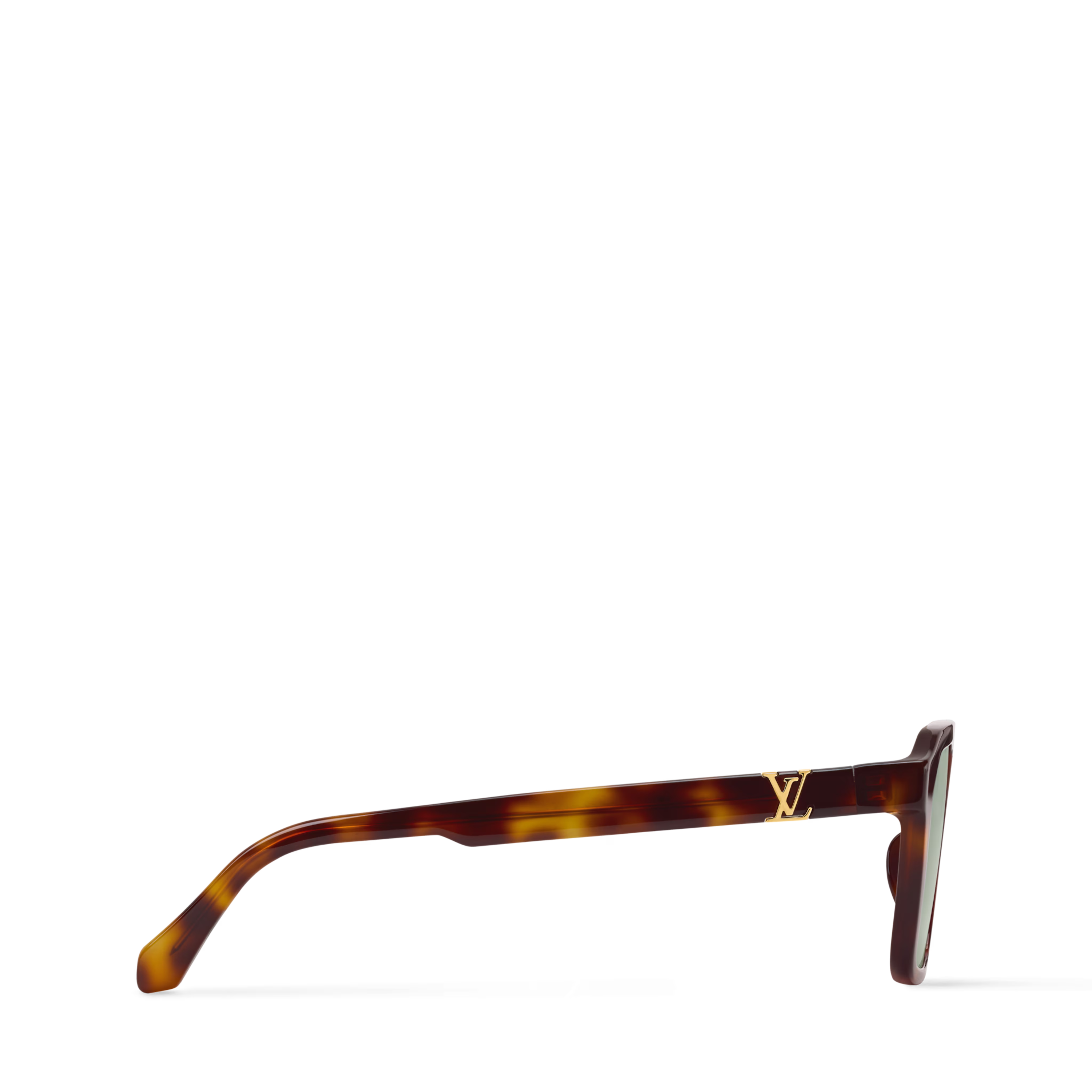 Louis Vuitton Men Square Frame Tortoise Sunglasses