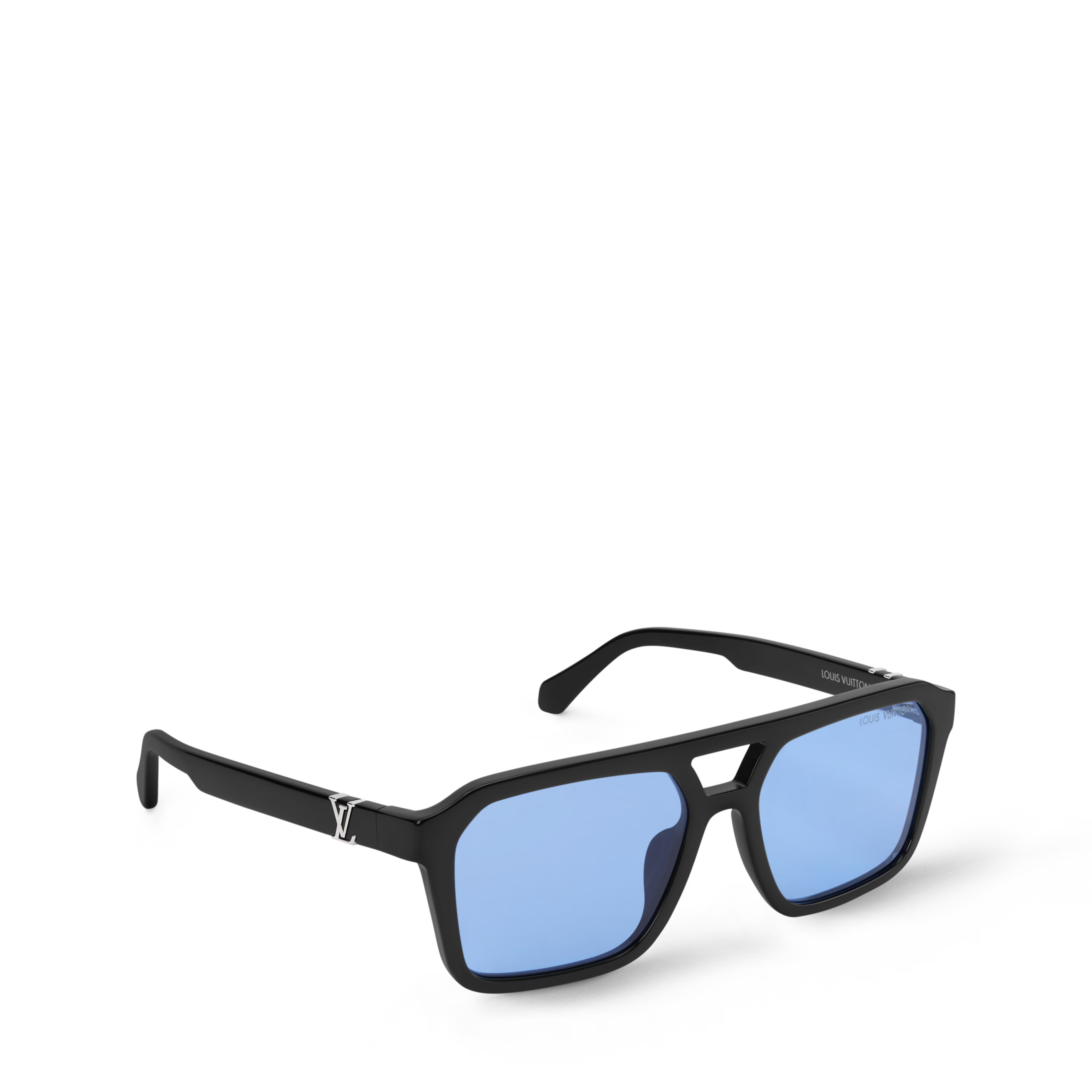Louis Vuitton Men Square Frame Soft Black Sunglasses