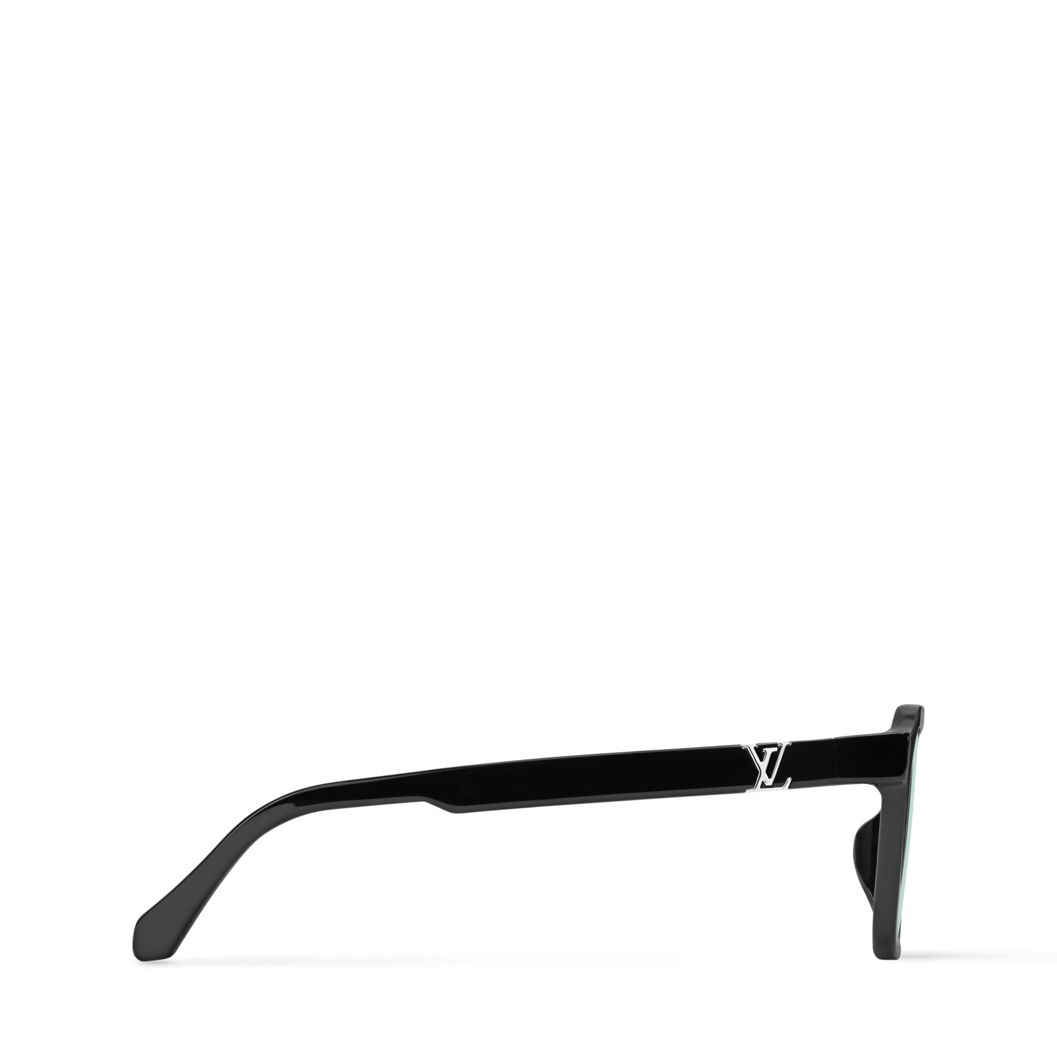 Louis Vuitton Men Square Pilot Frame Black Sunglasses