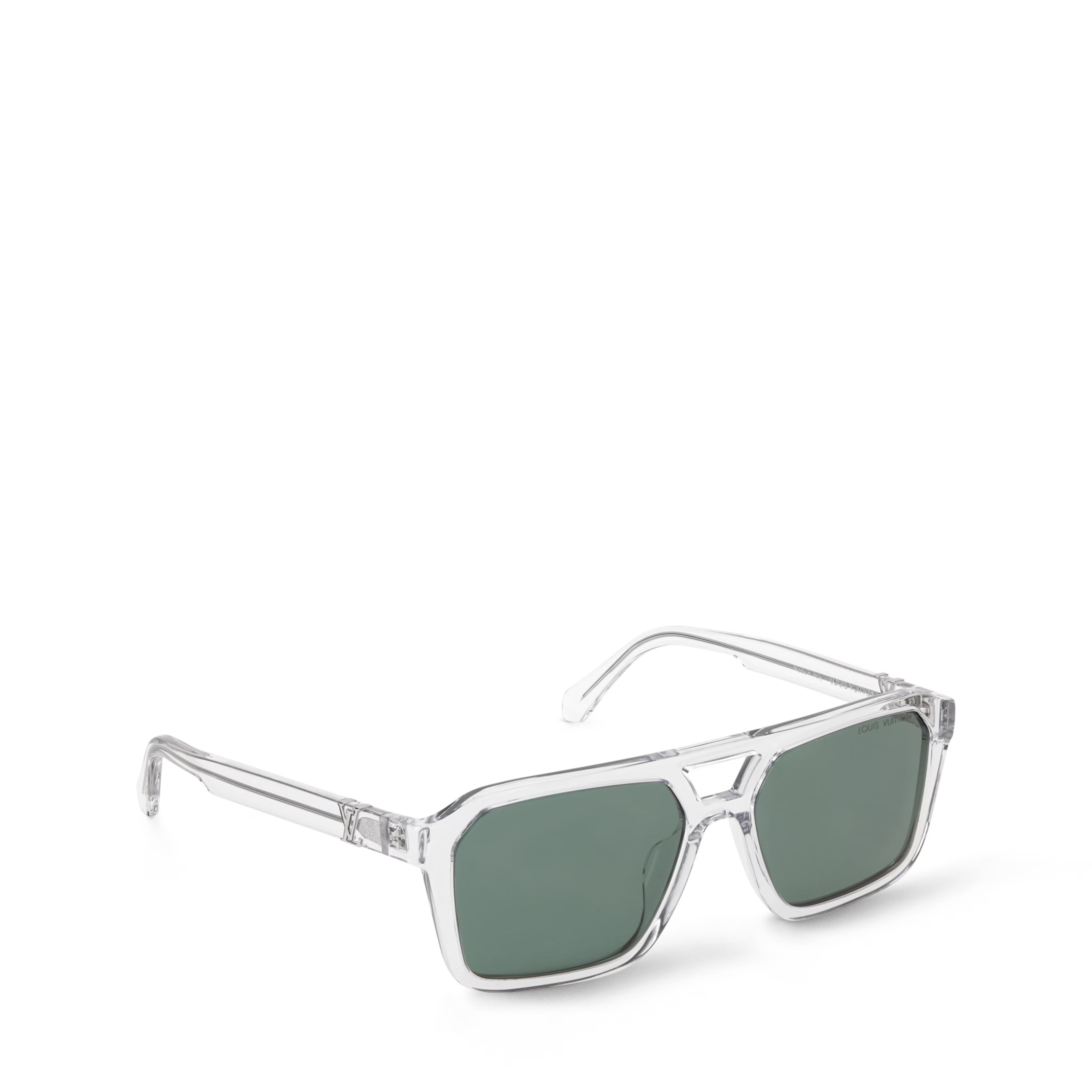 Louis Vuitton Men Pilot Square Frame Clear Sunglasses