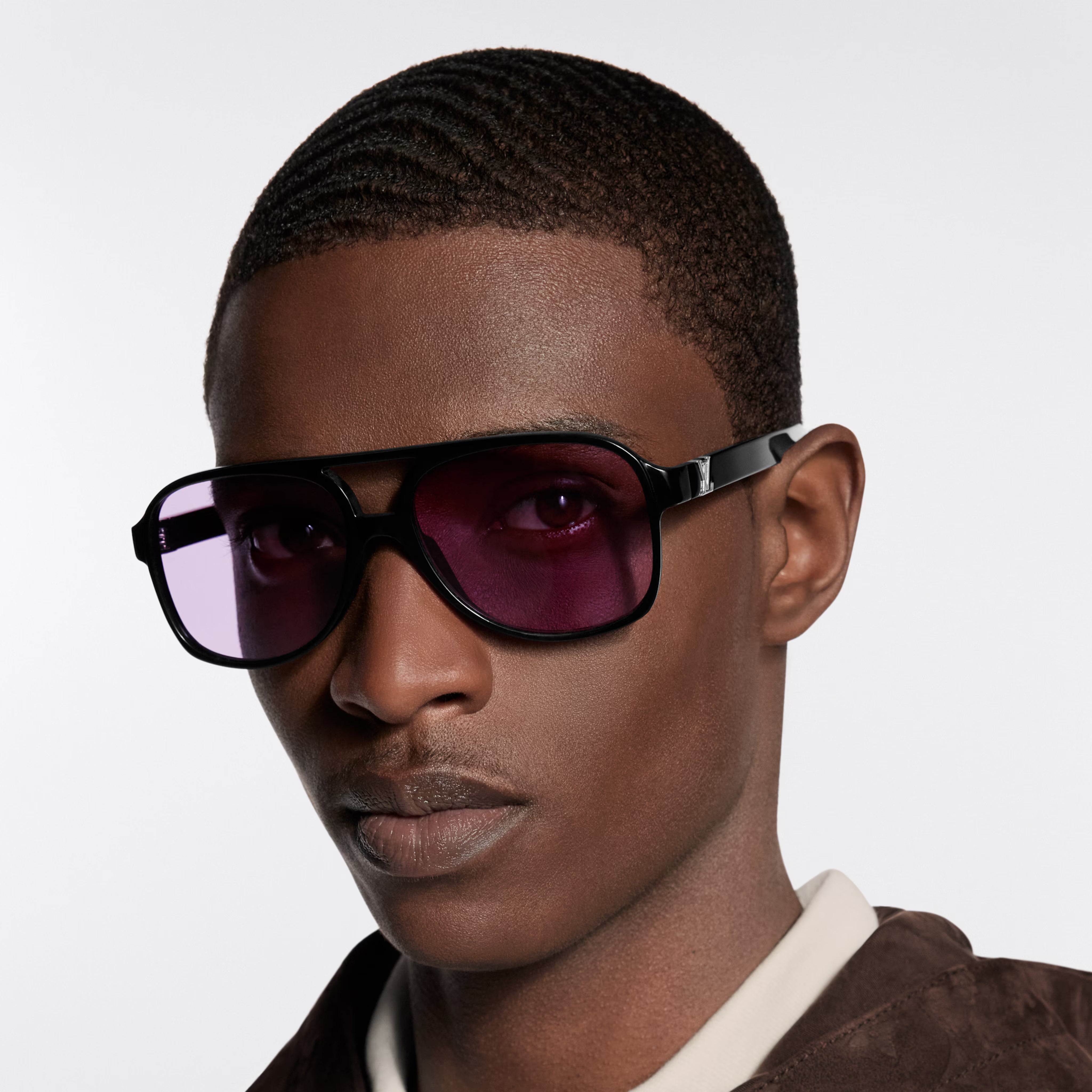 Louis Vuitton Men Pilot Frame Dusty Black Sunglasses