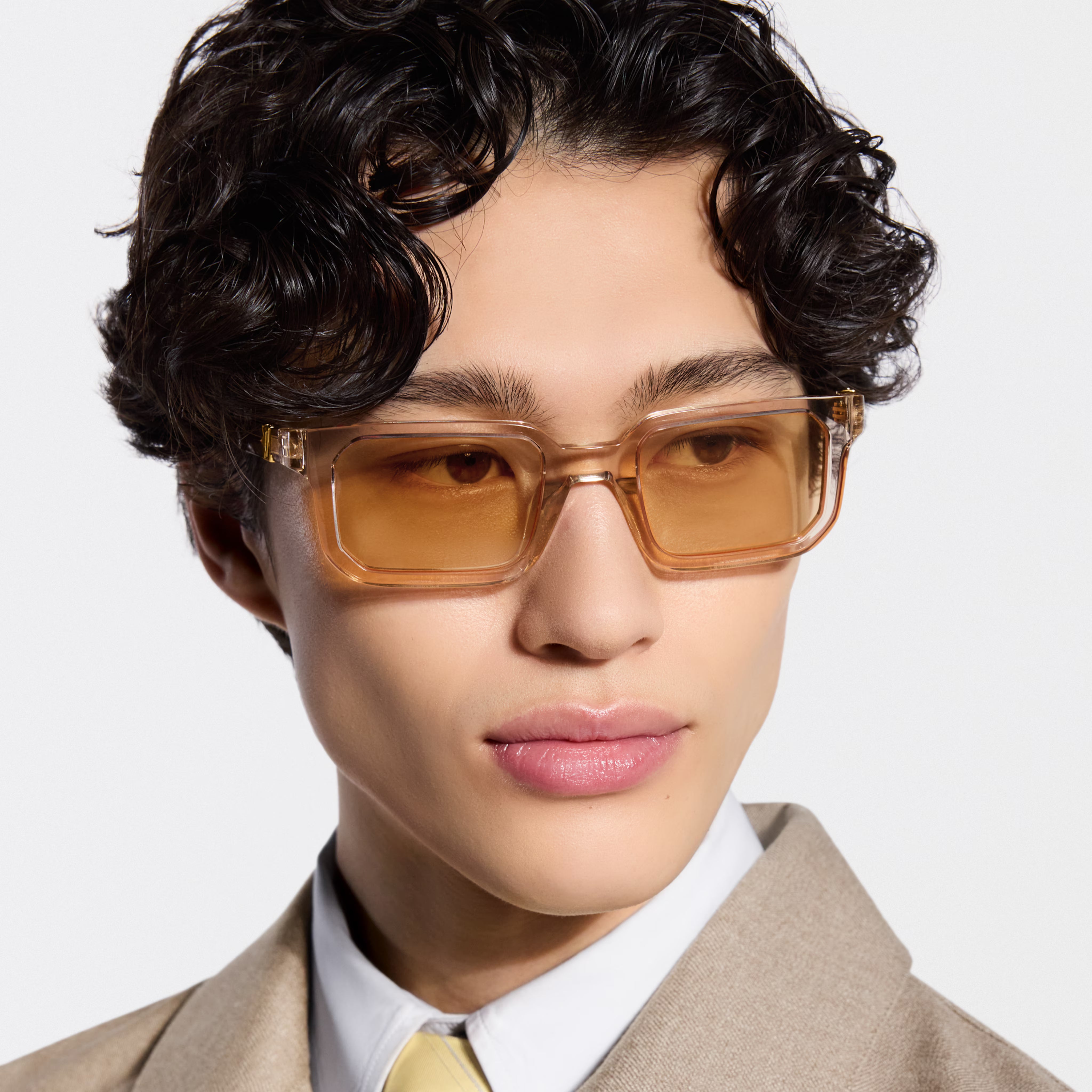 Louis Vuitton Men Square Frame Crystal Sunglasses