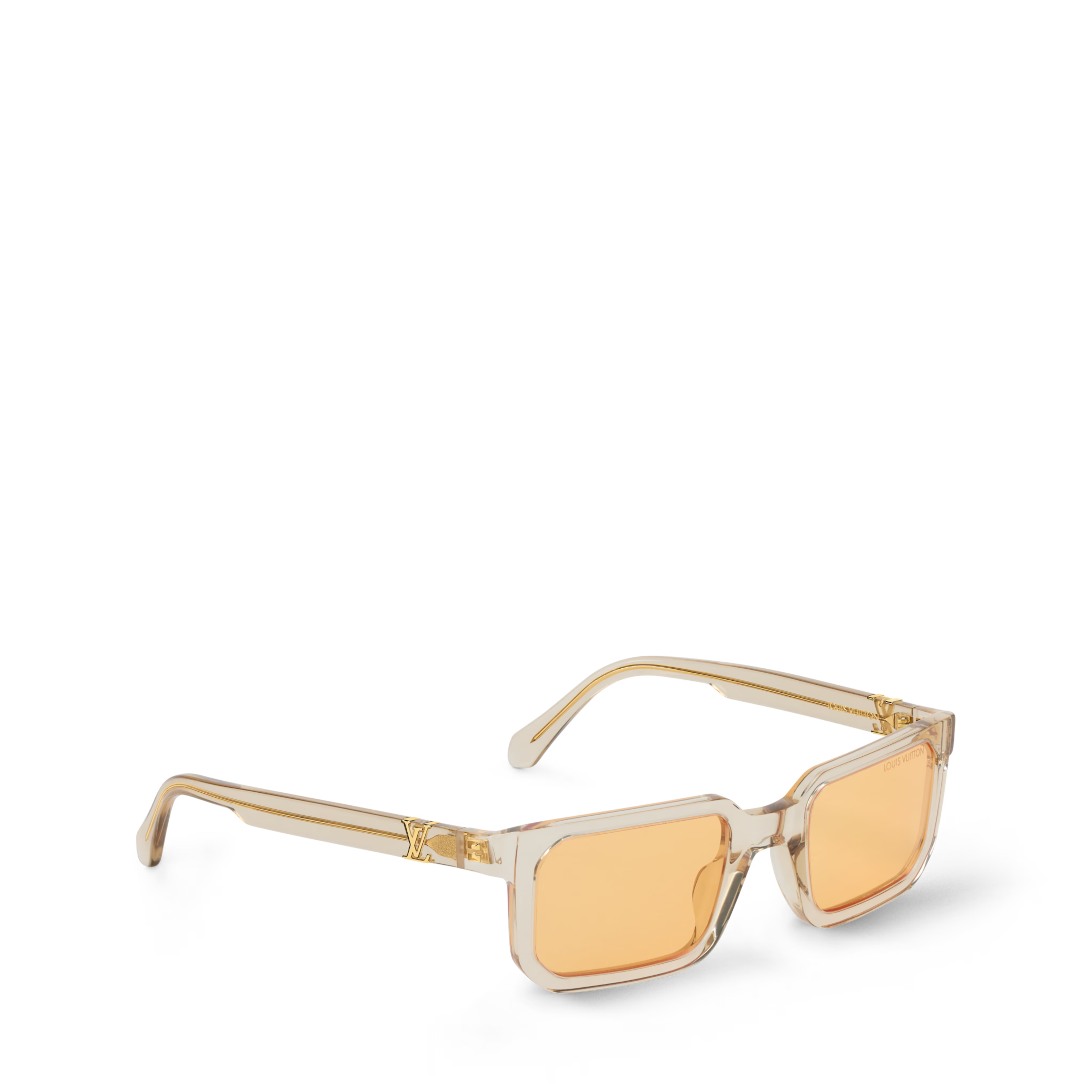 Louis Vuitton Men Square Frame Crystal Sunglasses