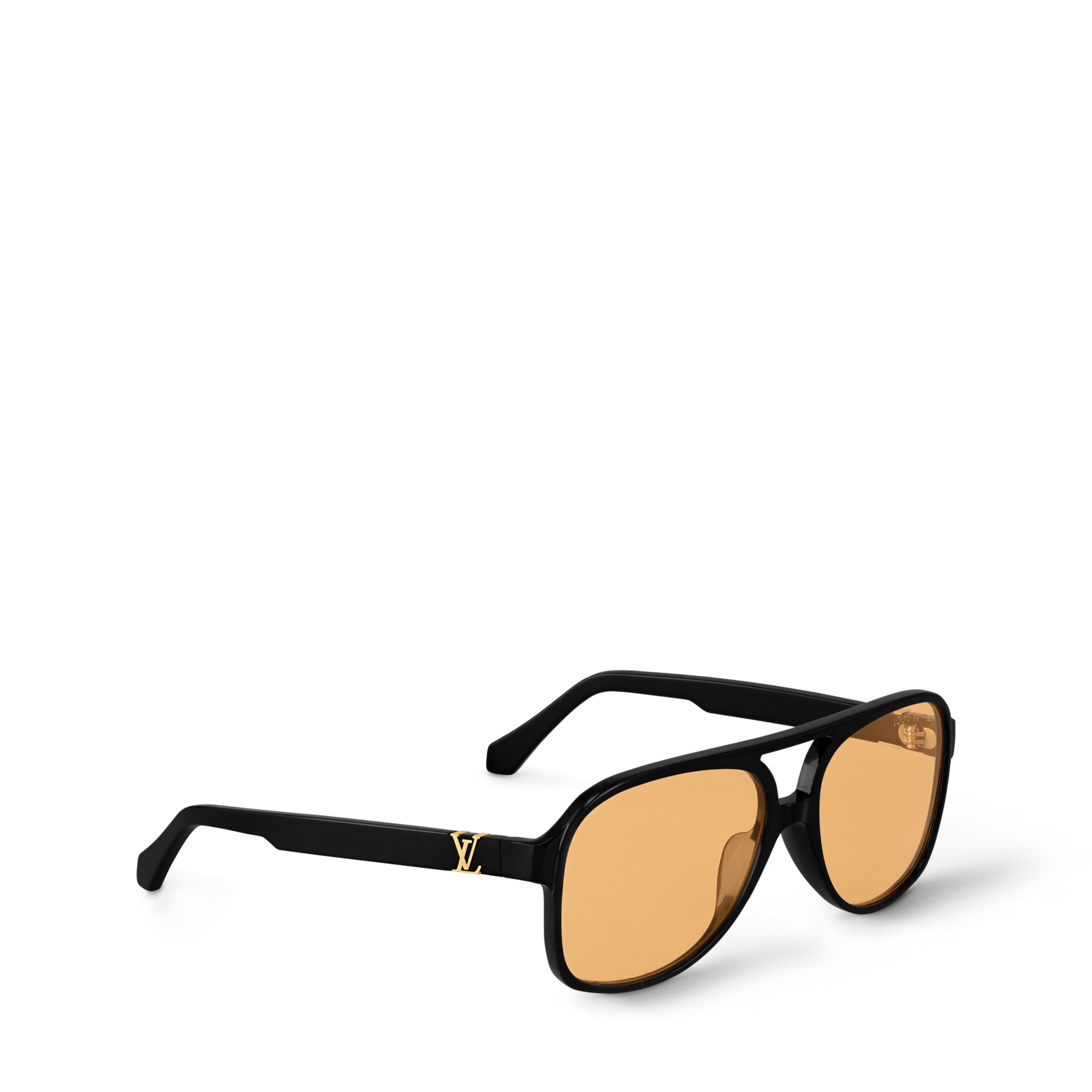 Louis Vuitton Men Pilot Frame Black Sunglasses