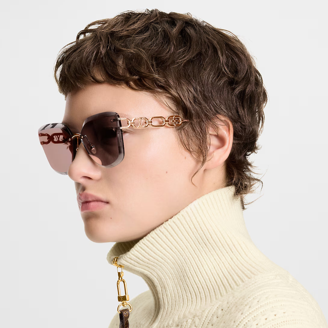Louis Vuitton Women Cat Eye Frame Rose Gold Sunglasses