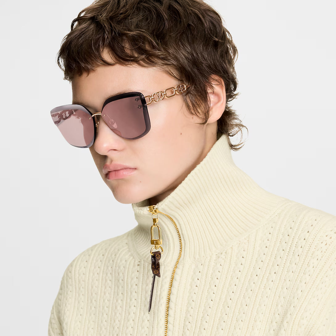 Louis Vuitton Women Cat Eye Frame Rose Gold Sunglasses