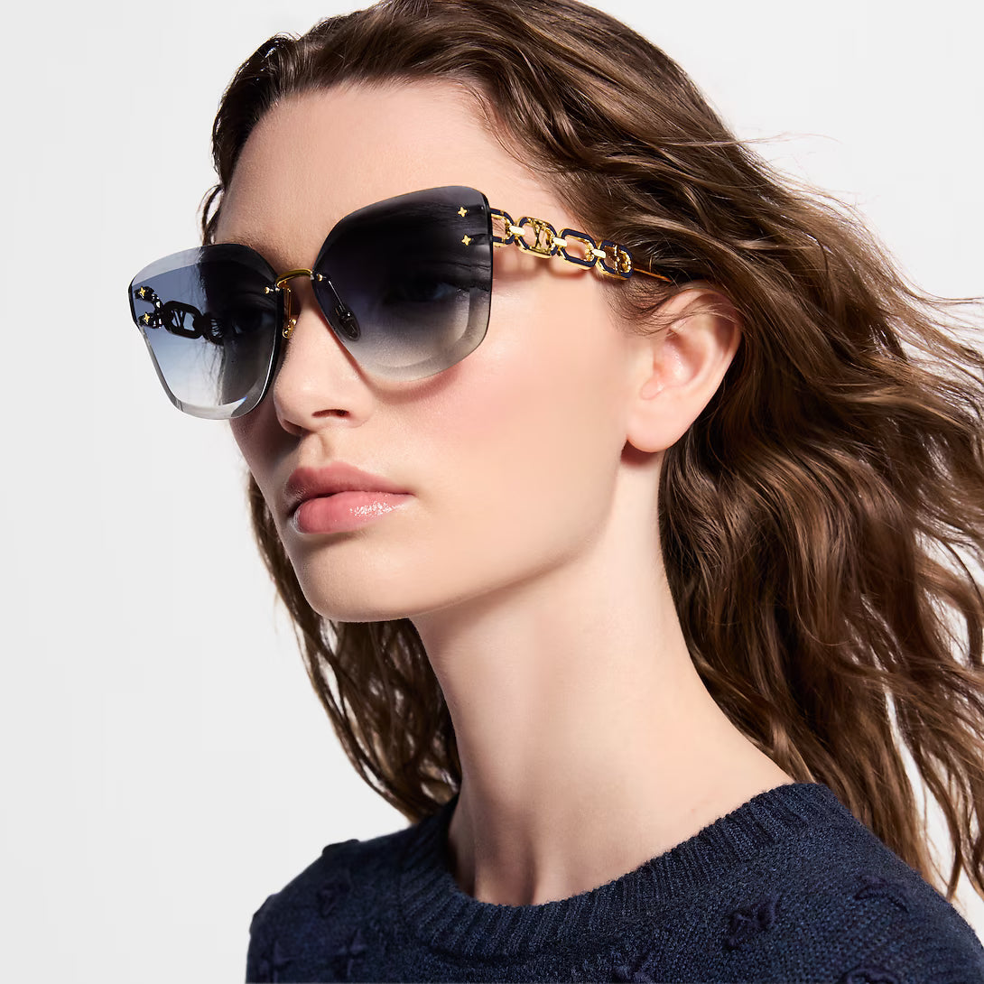 Louis Vuitton Women Cat Eye Frame Rich Gold Sunglasses