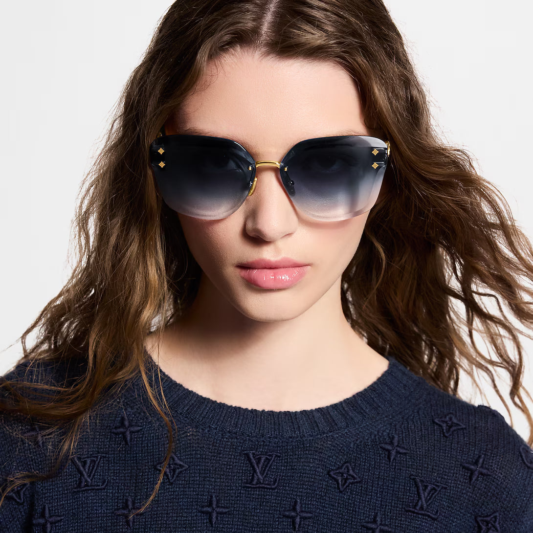 Louis Vuitton Women Cat Eye Frame Rich Gold Sunglasses