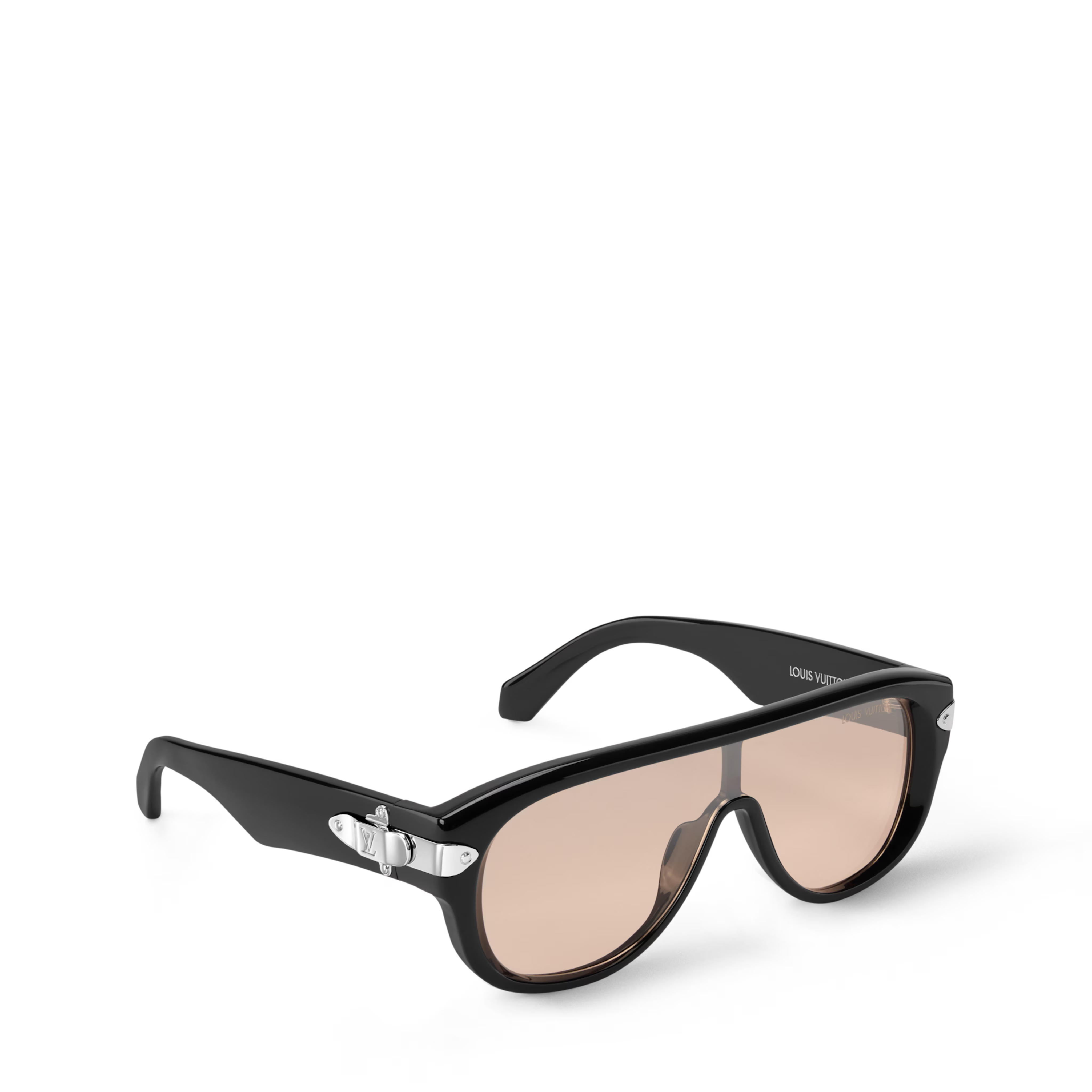 Louis Vuitton Men Mask Frame Shiny Black Sunglasses