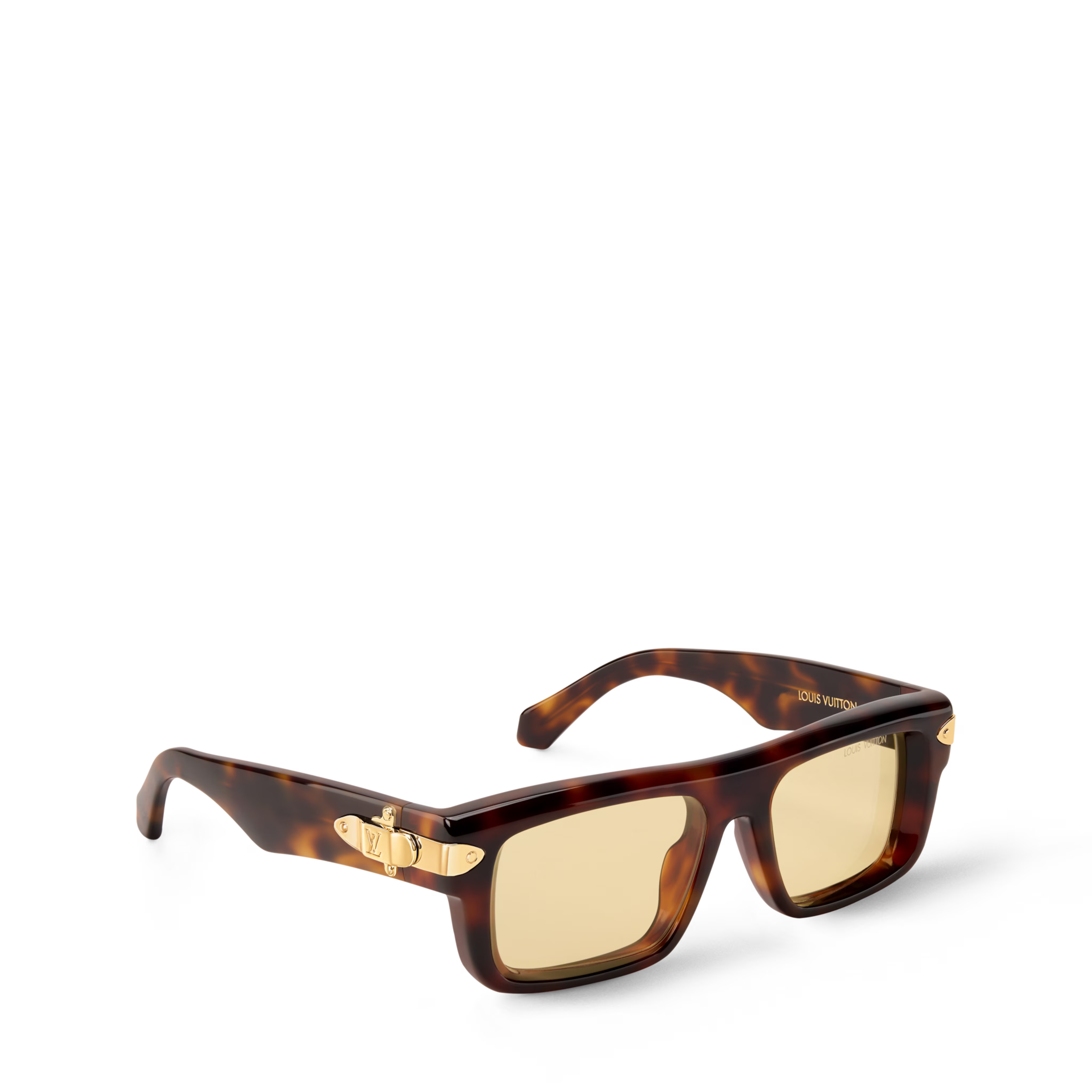 Louis Vuitton Men Square Frame Dark Tortoise Sunglasses