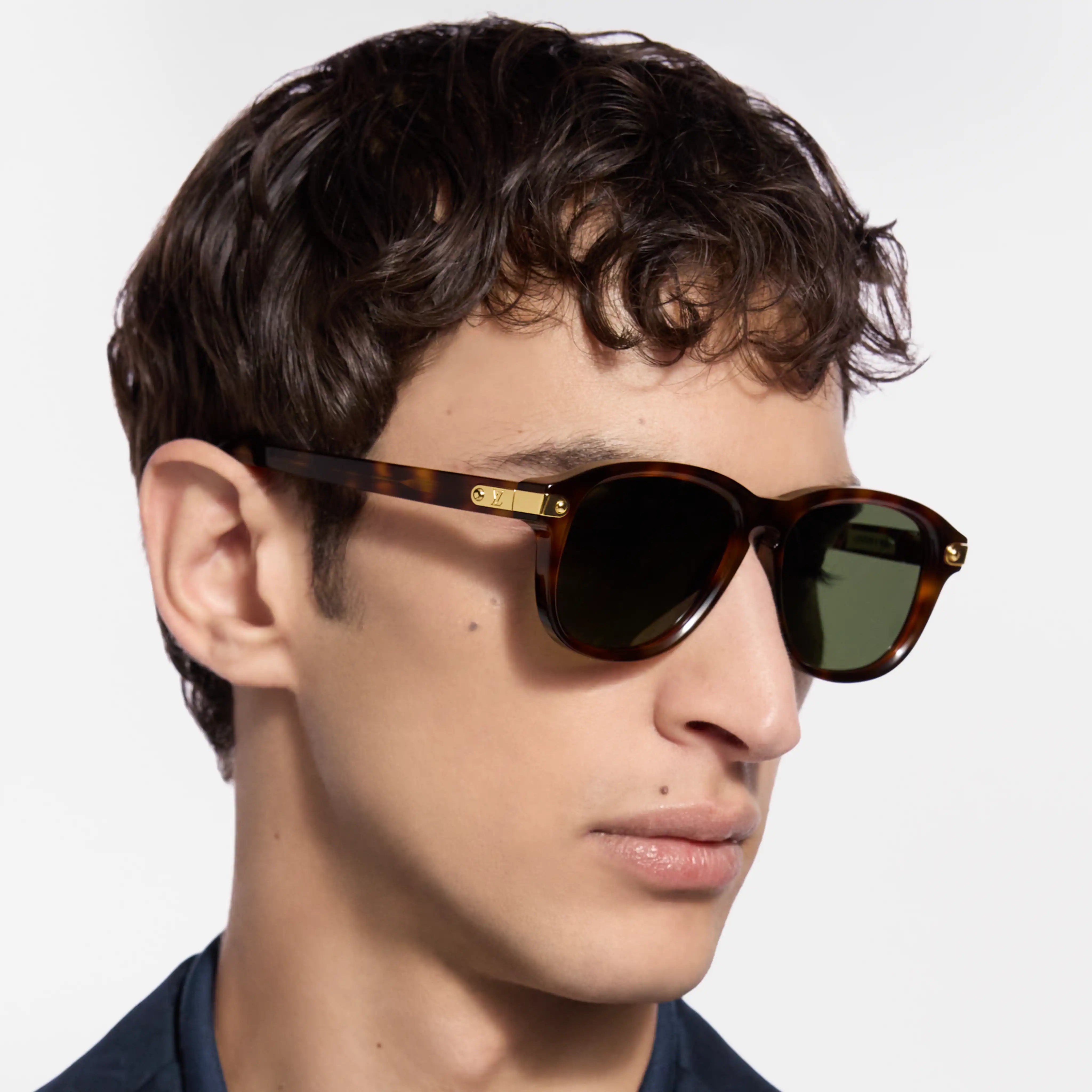 Louis Vuitton Men Aviator Frame Tortoise Sunglasses