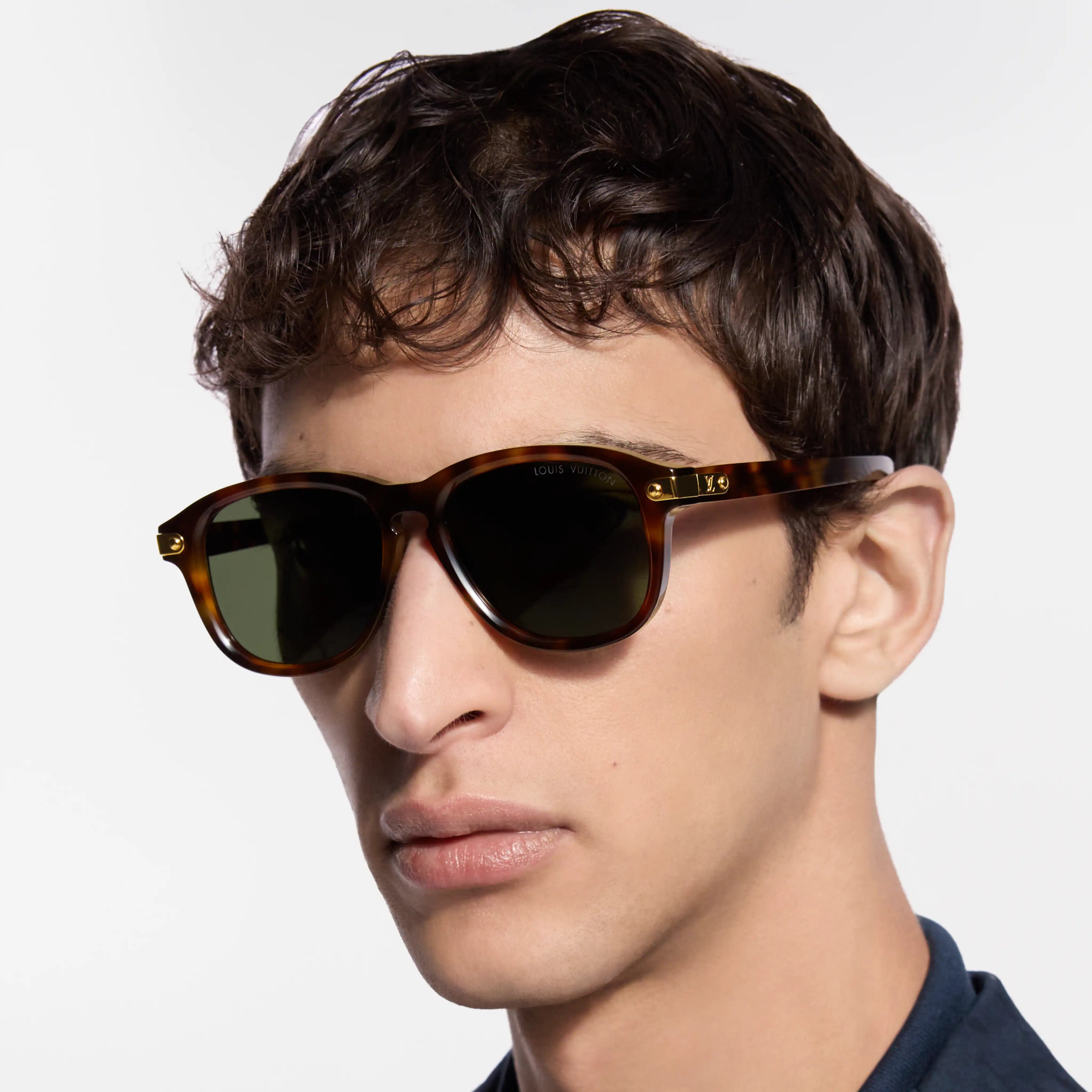 Louis Vuitton Men Aviator Frame Tortoise Sunglasses