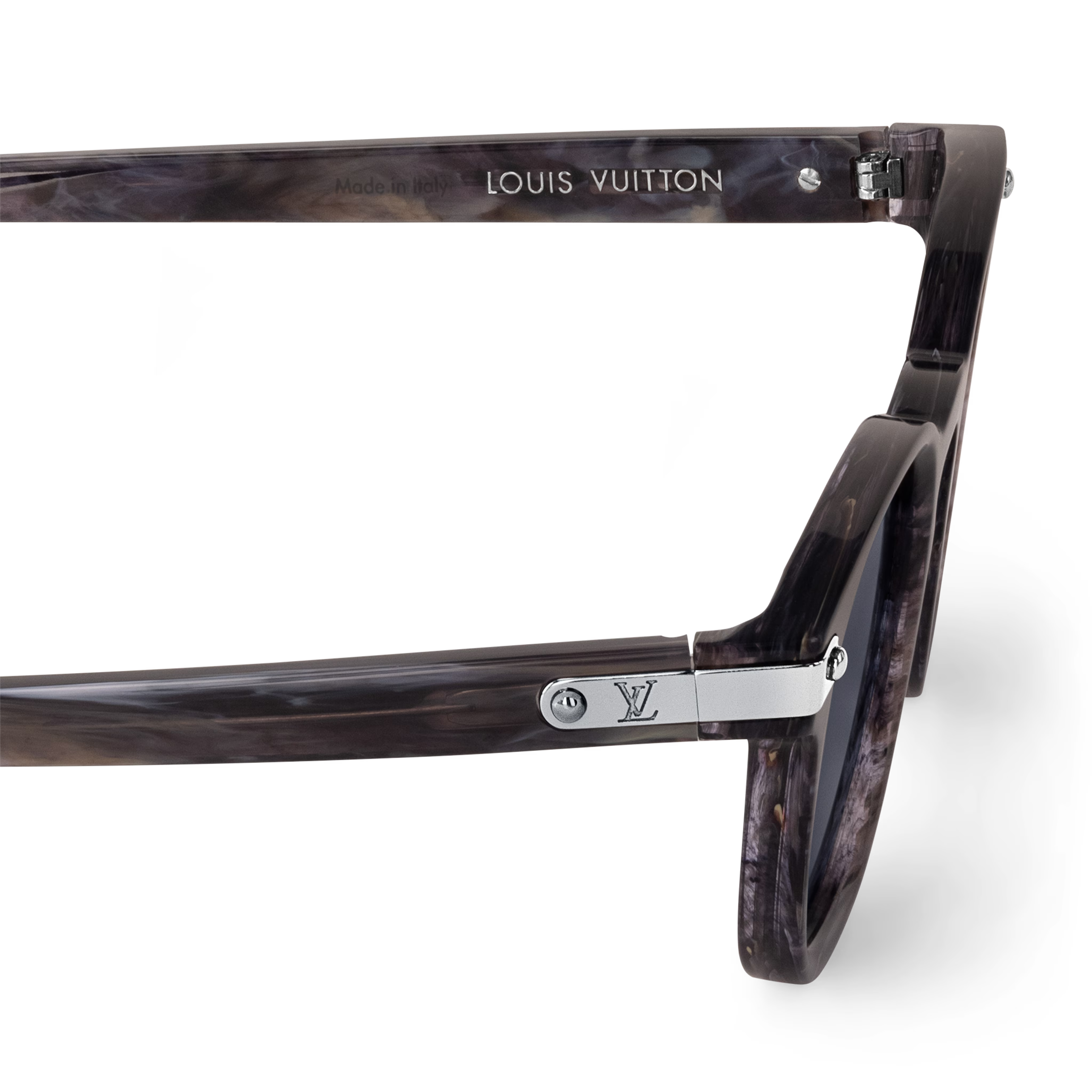 Louis Vuitton Men Aviator Frame Anthracite Marble Sunglasses