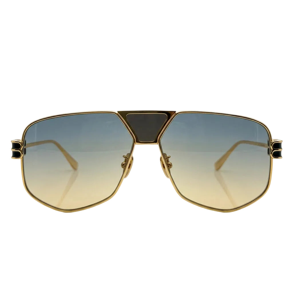 Balenciaga Men BB2267 Blue-to-Yellow / Amber Gradient Sunglasses