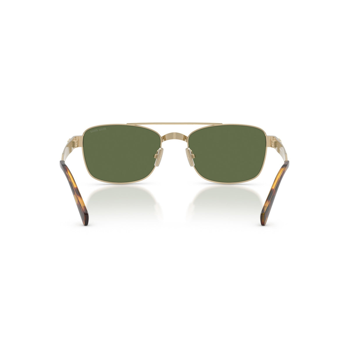 Miu Miu Women / Unisex Double-Bridge Gold / Green Sunglasses