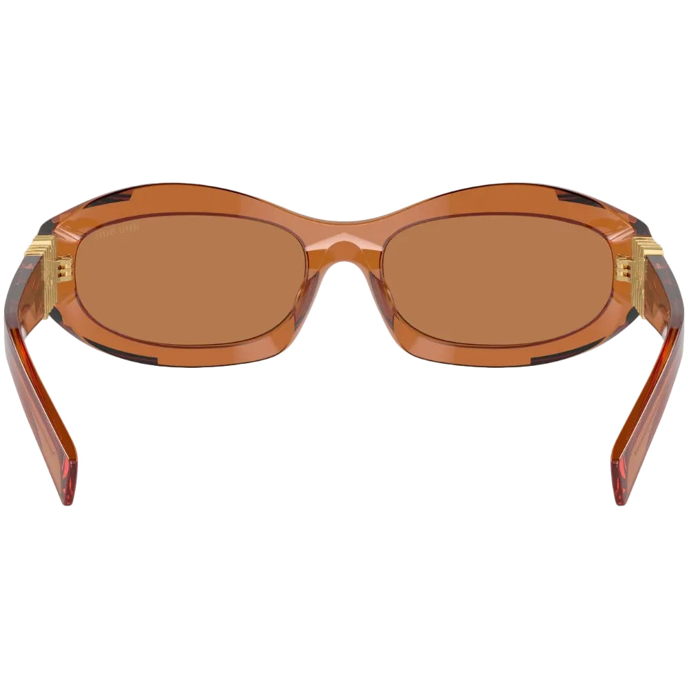 Miu Miu Women Transparent Caramel / Brown Sunglasses