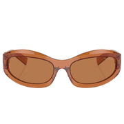 Miu Miu Women Transparent Caramel / Brown Sunglasses 