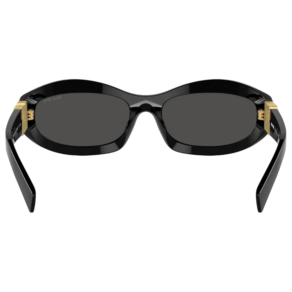 Miu Miu Women Wraparound Black / Grey Sunglasses